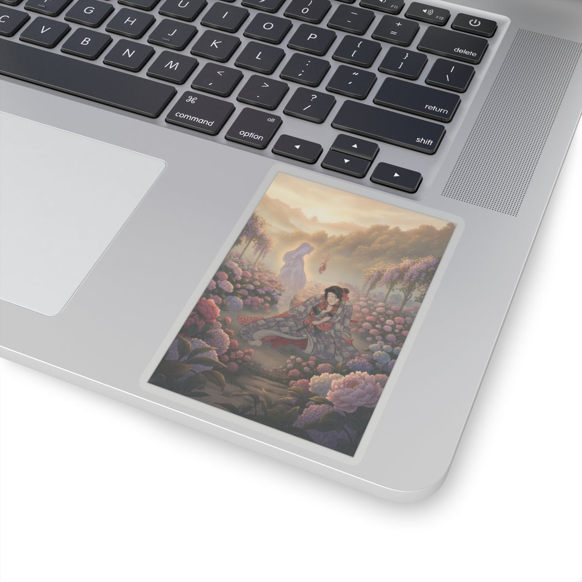 Scenic Nature — Toriyama Akinari Terutada With Ghost; (The Lavender Chapter) — Kiss-Cut Sticker