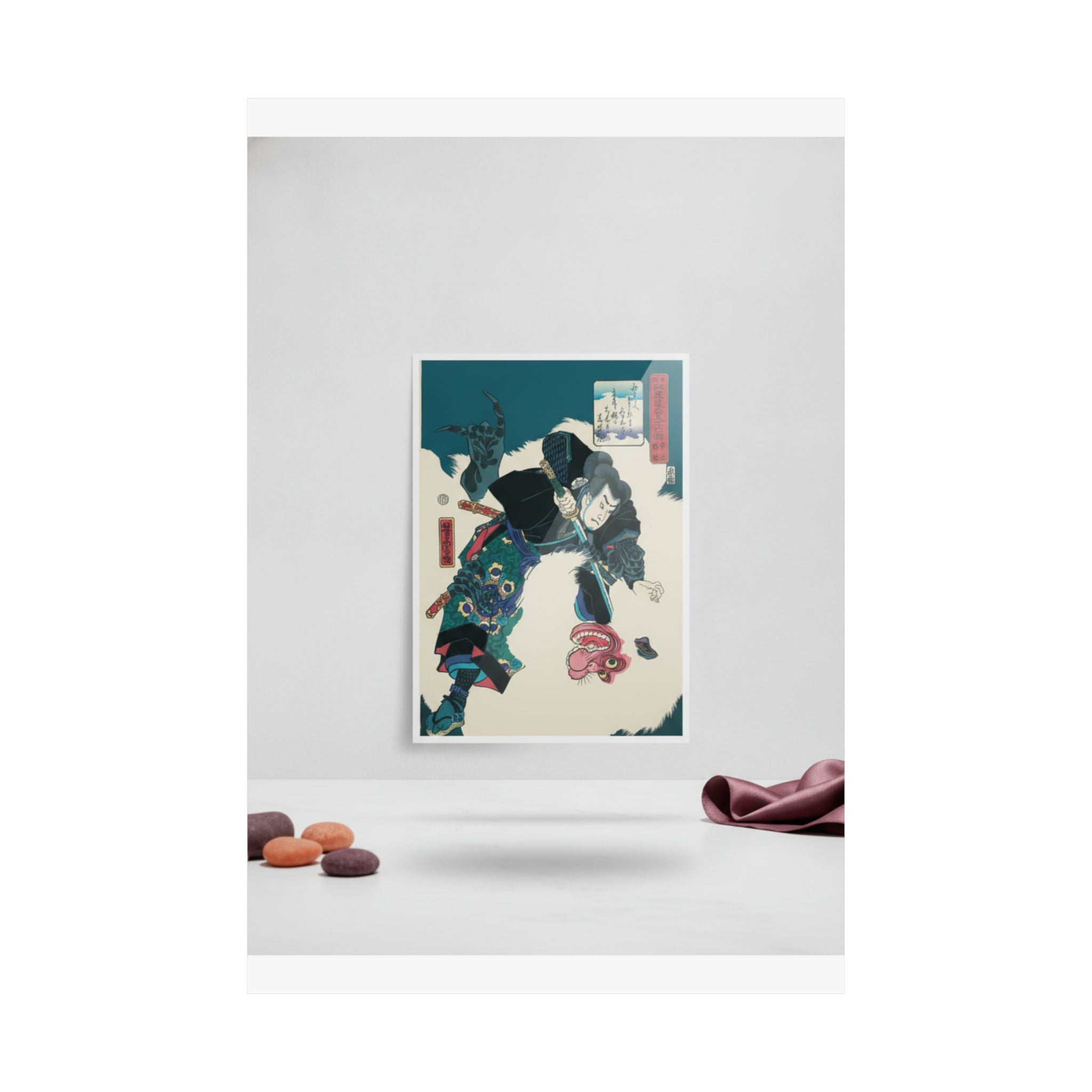 Product Marketing — The Warrior Slaying The Giant White Hihi — Matte Poster
