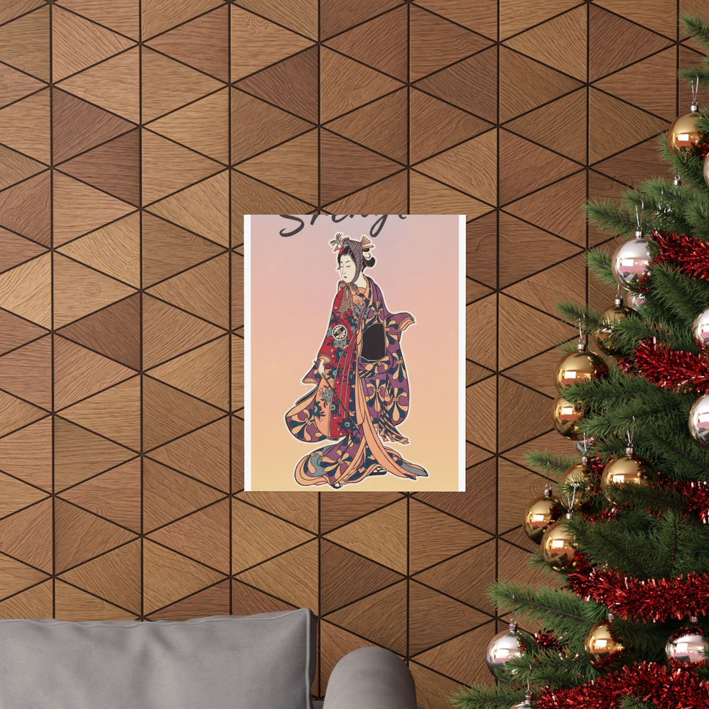 Affirmation — Segawa Kikunojō Ii As A Woman Standing — Matte Poster