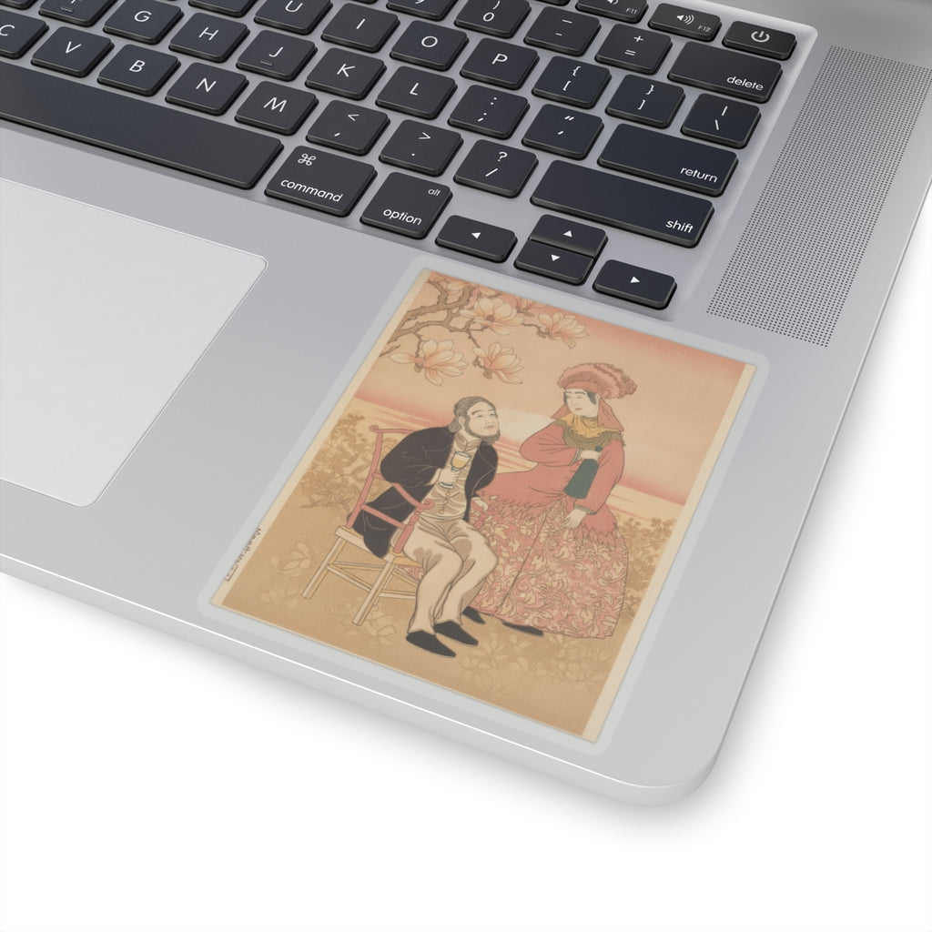 Southern Sunset — France, From The Series Pictures Of People From Foreign Lands (Gaikoku Jinbutsu  — Kiss-Cut Sticker