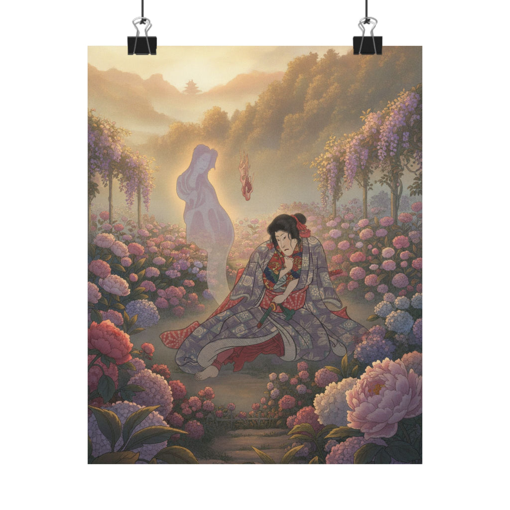 Scenic Nature — Toriyama Akinari Terutada With Ghost; (The Lavender Chapter) — Matte Poster