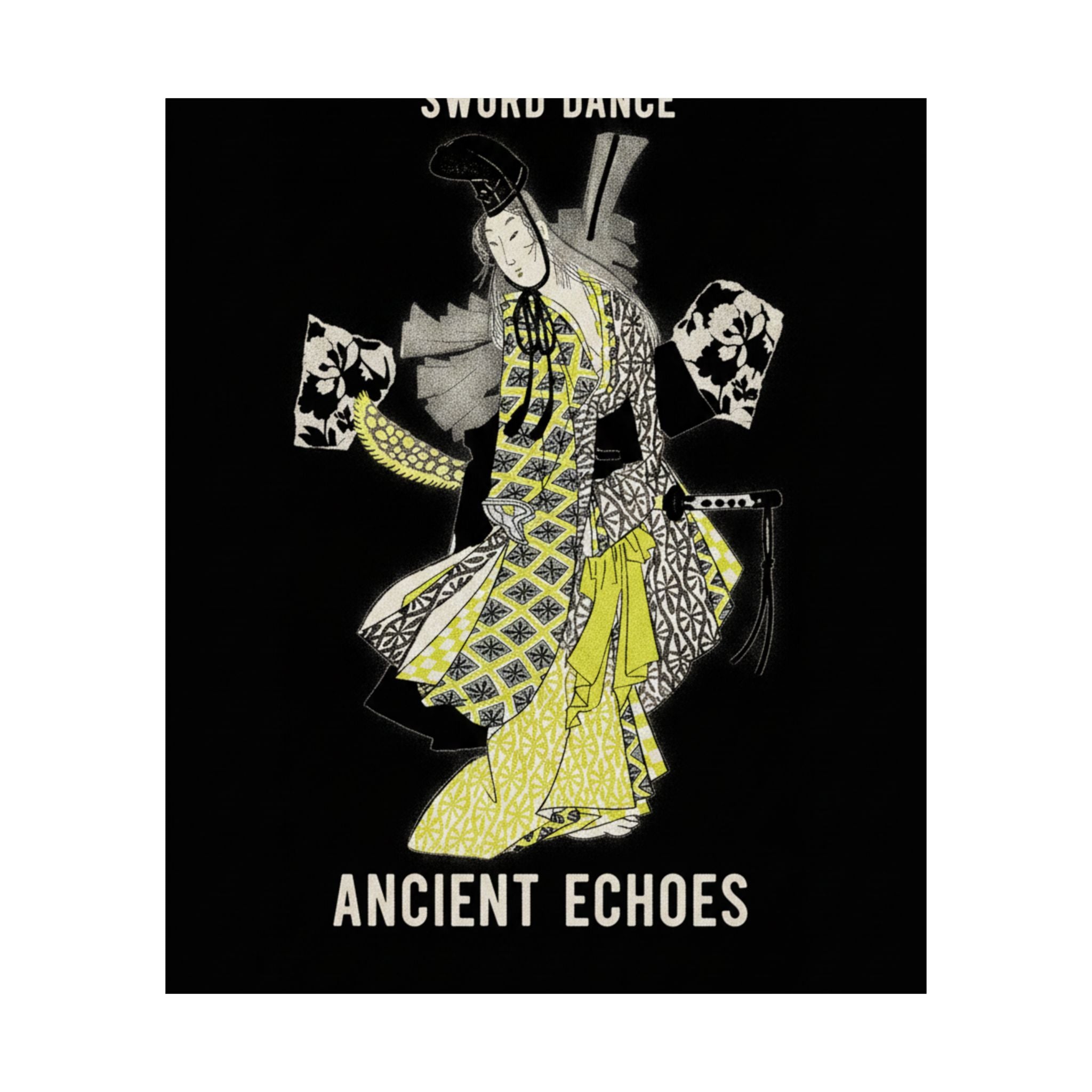 Streetwear Collage — Dancing Girl Wearing A Sword — Matte Poster