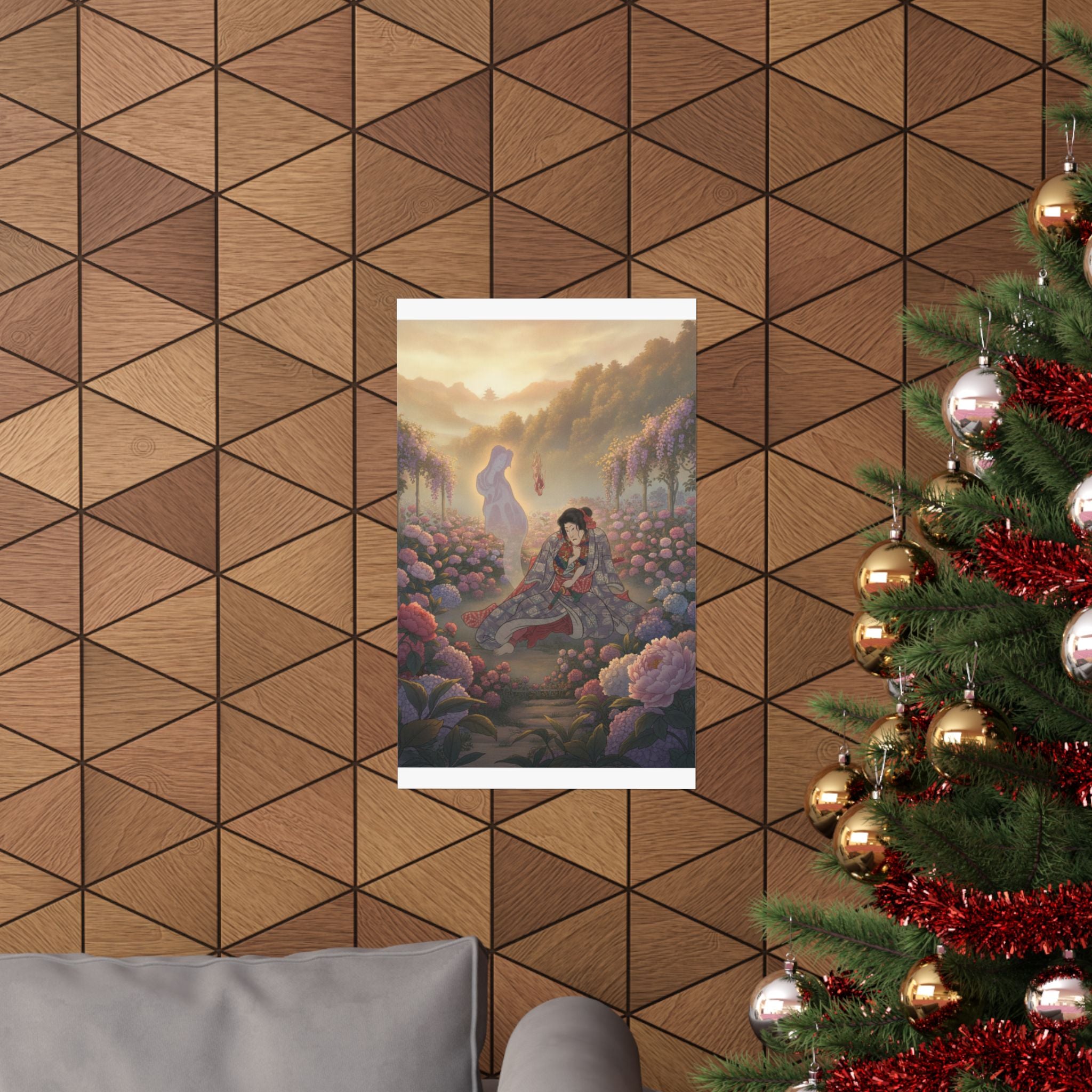 Scenic Nature — Toriyama Akinari Terutada With Ghost; (The Lavender Chapter) — Matte Poster