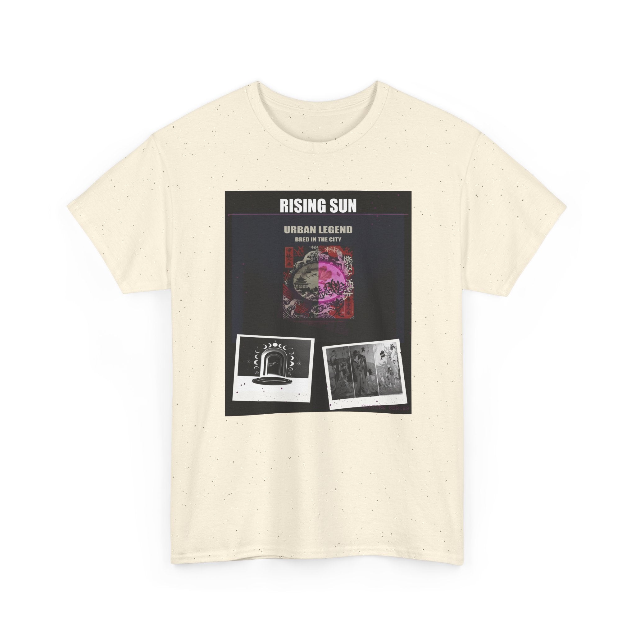 RISING SUN Magenta Night Poster Collage Graphic Tee