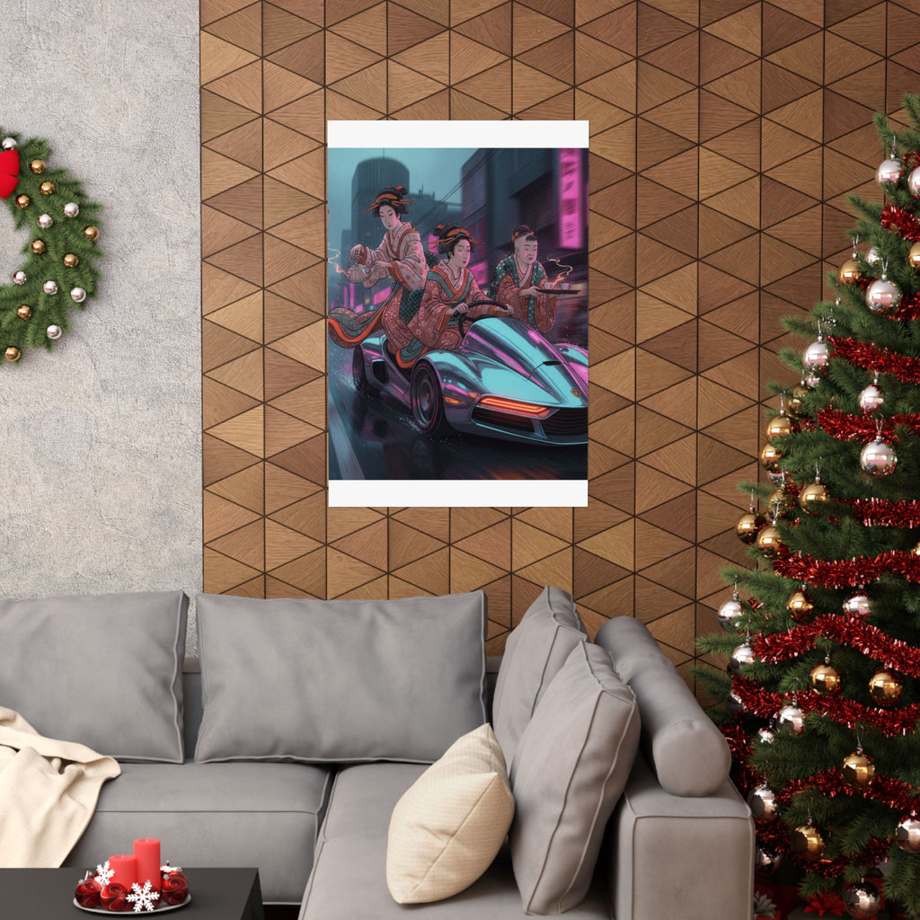 Fast Furious — Two Young Ladies Having Tea Attended By Elderly Servant — Matte Poster