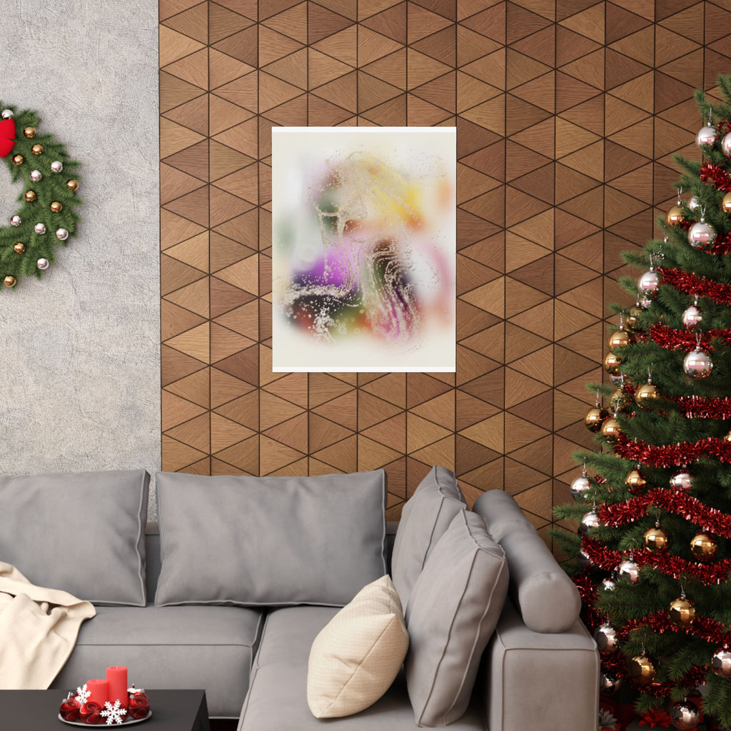 Dreamy Blurred Colour Cloud Abstract Art Poster