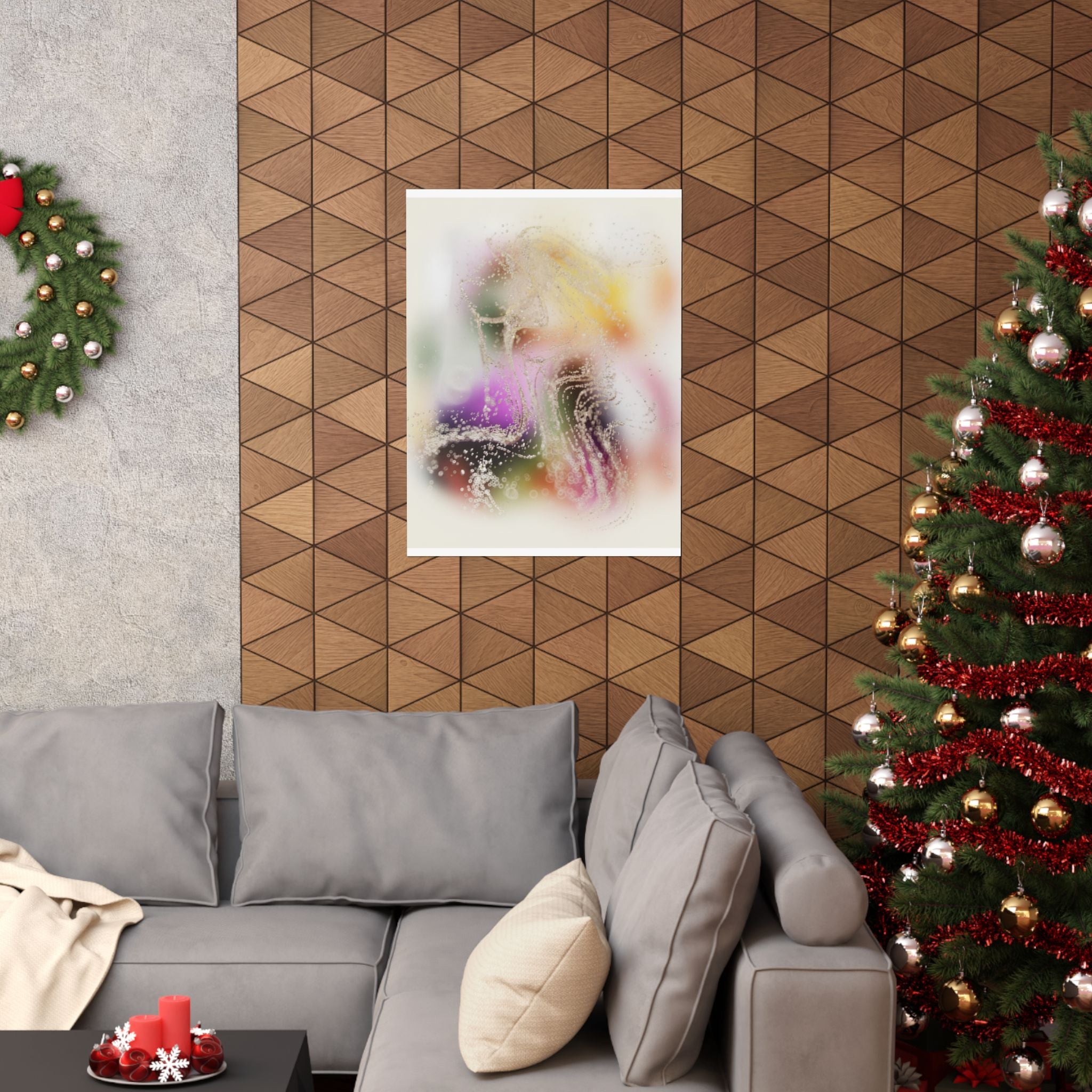 Dreamy Blurred Colour Cloud Abstract Art Poster