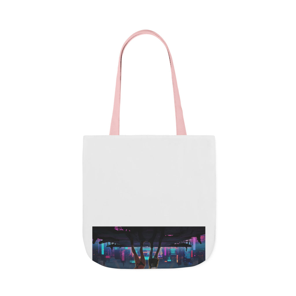 Anime Girls Under Lightning Storm Canvas Tote Bag