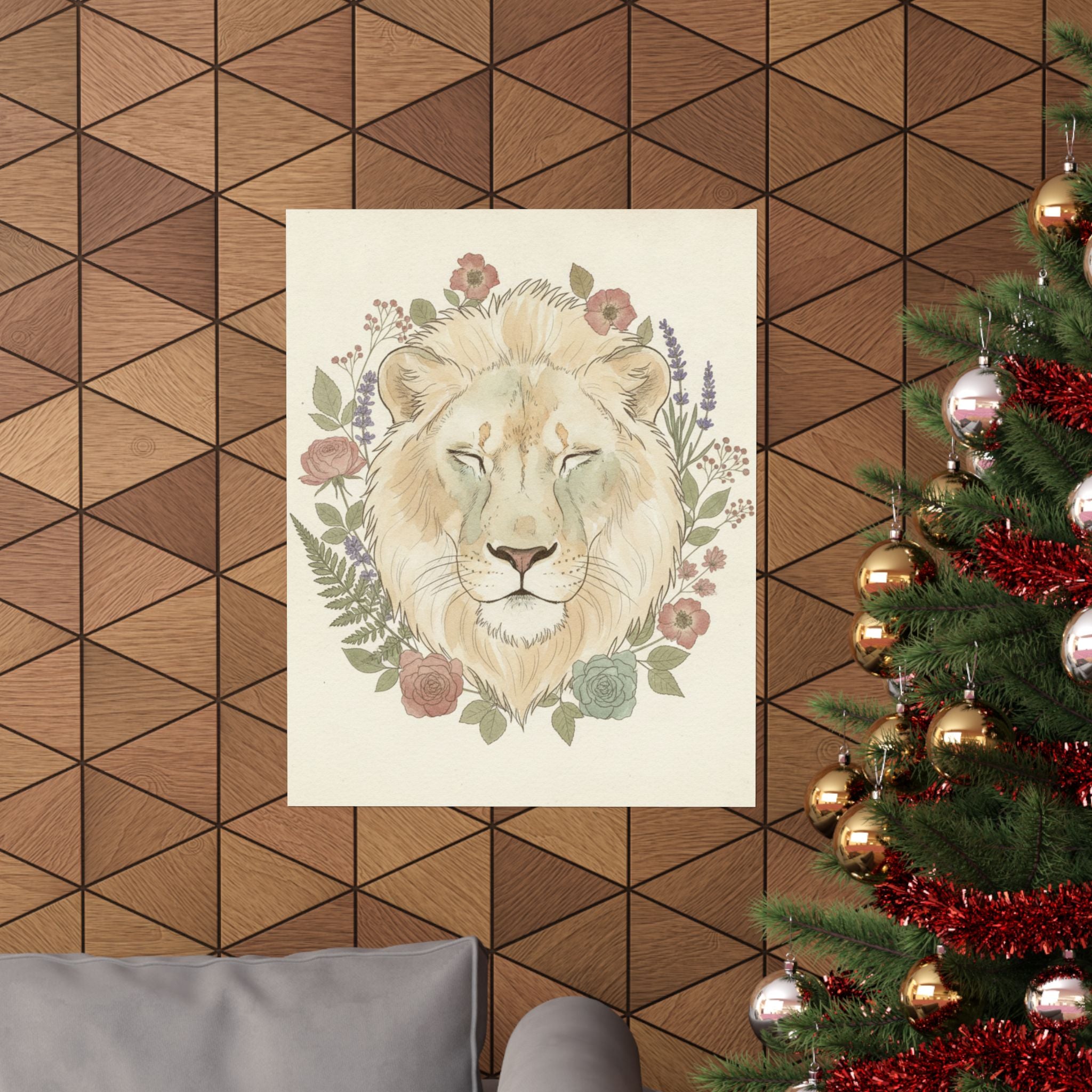 Botanical — Lion — Matte Poster