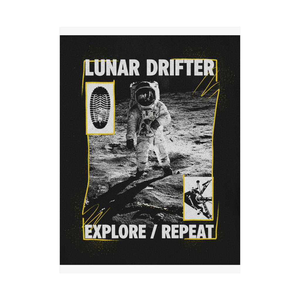 Lunar Drifter Explore / Repeat Astronaut Streetwear Poster
