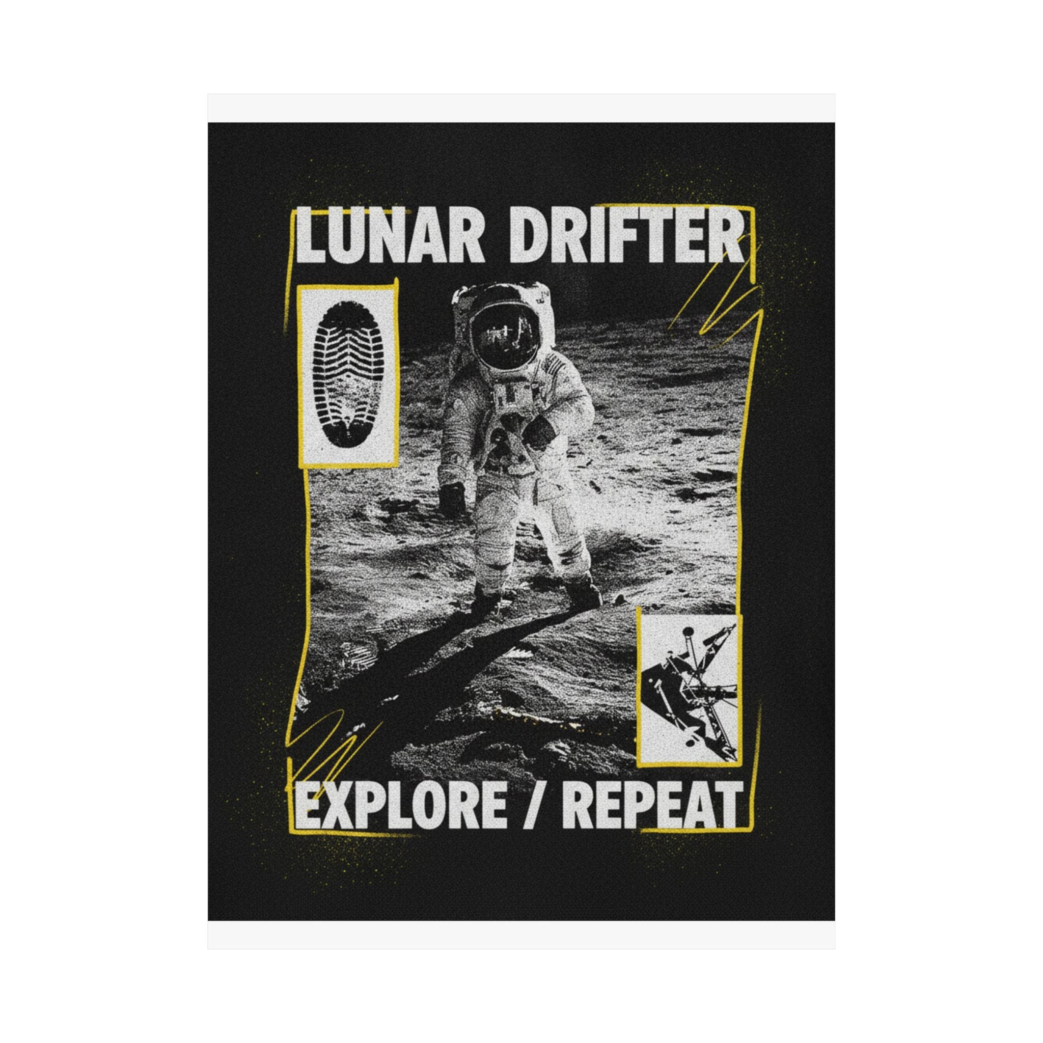 Lunar Drifter Explore / Repeat Astronaut Streetwear Poster
