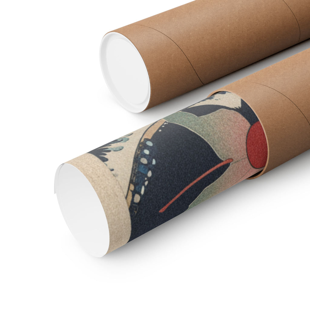 Japanese Street — Winter Cherries — Matte Poster