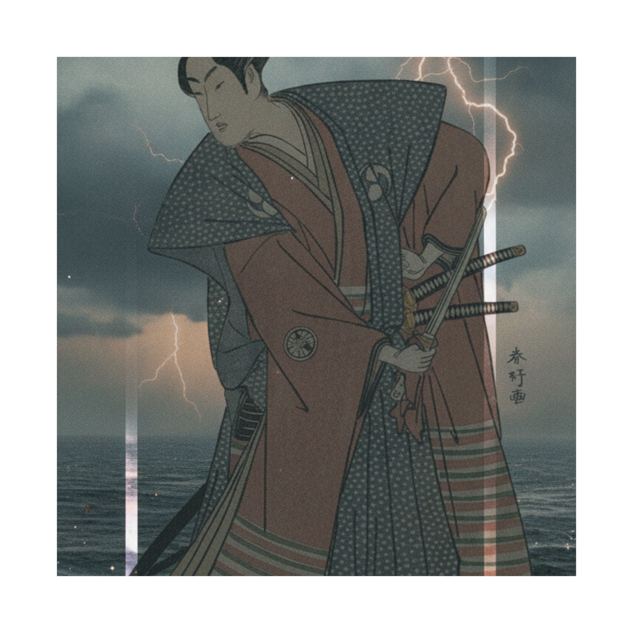 Dramatic Storm — The Third Segawa Kikunojo In The Role Of Oboshi Rikiya — Matte Poster