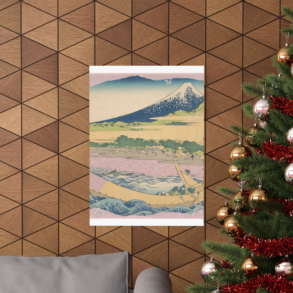 Scenic Nature — Tago Bay Near Ejiri On The Tōkaidō (Tōkaidō Ejiri Tago No Ura Ryaku Zu), From Th — Matte Poster