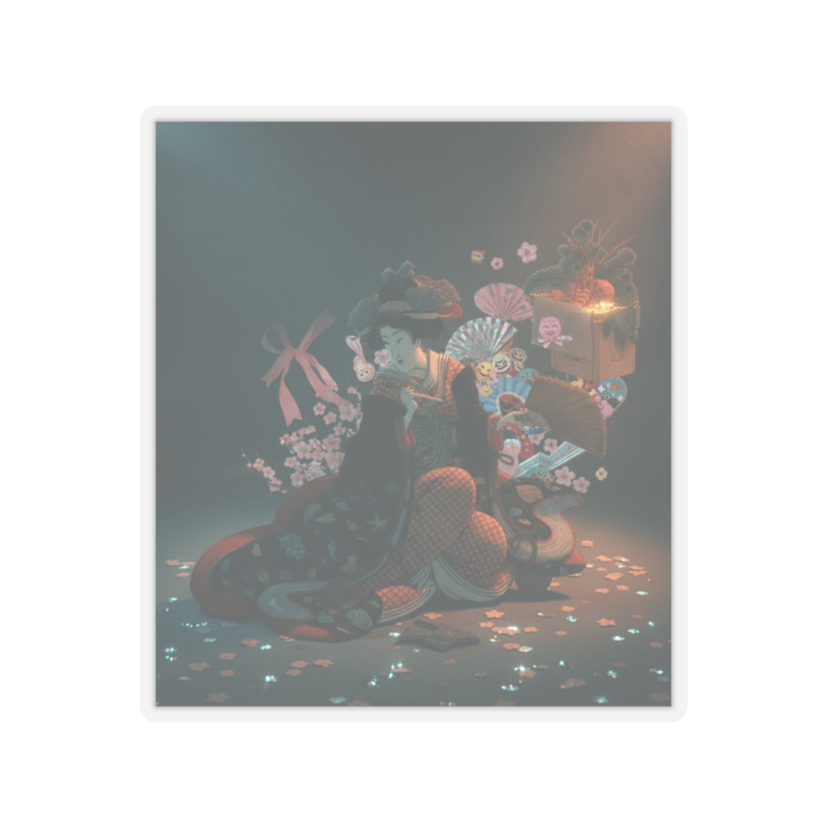 Cinematic — Courtesan And New Year Decoration — Kiss-Cut Sticker