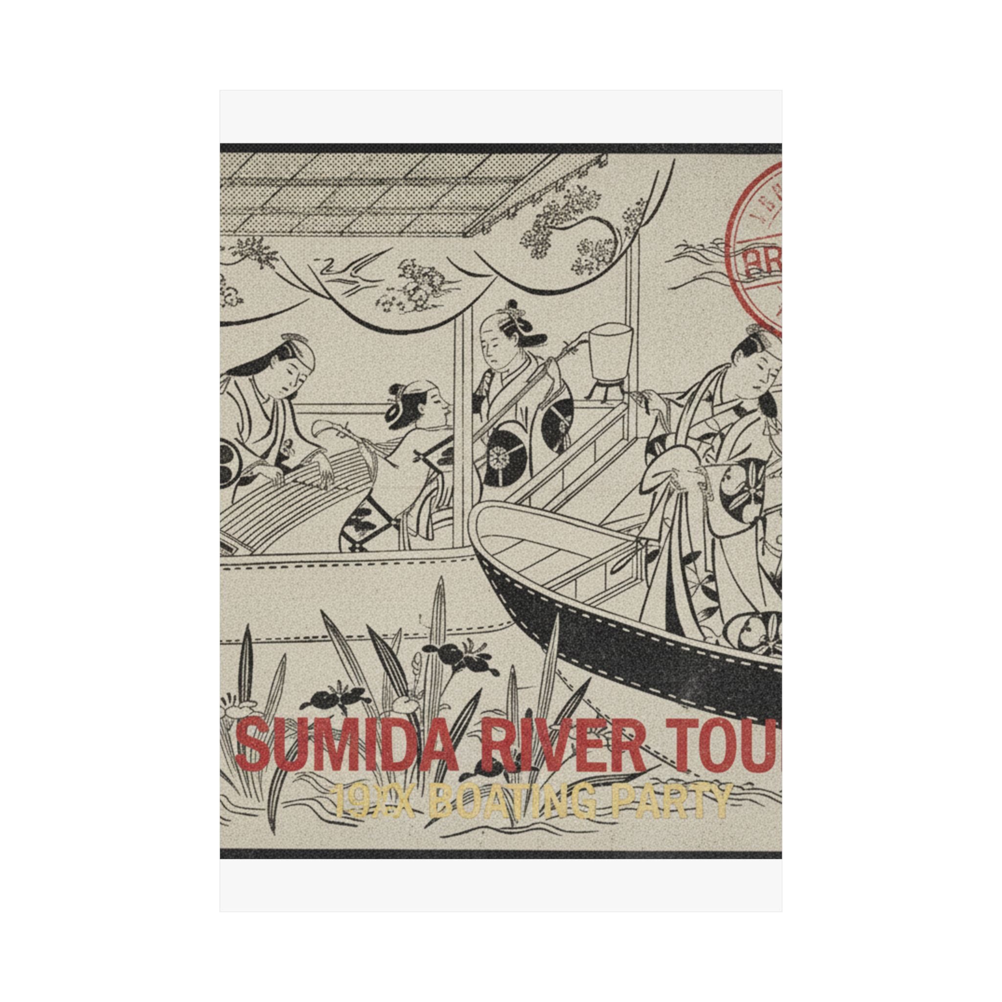 Vintage Bootleg — An Actor'S Boating Party On The Sumida River — Matte Poster