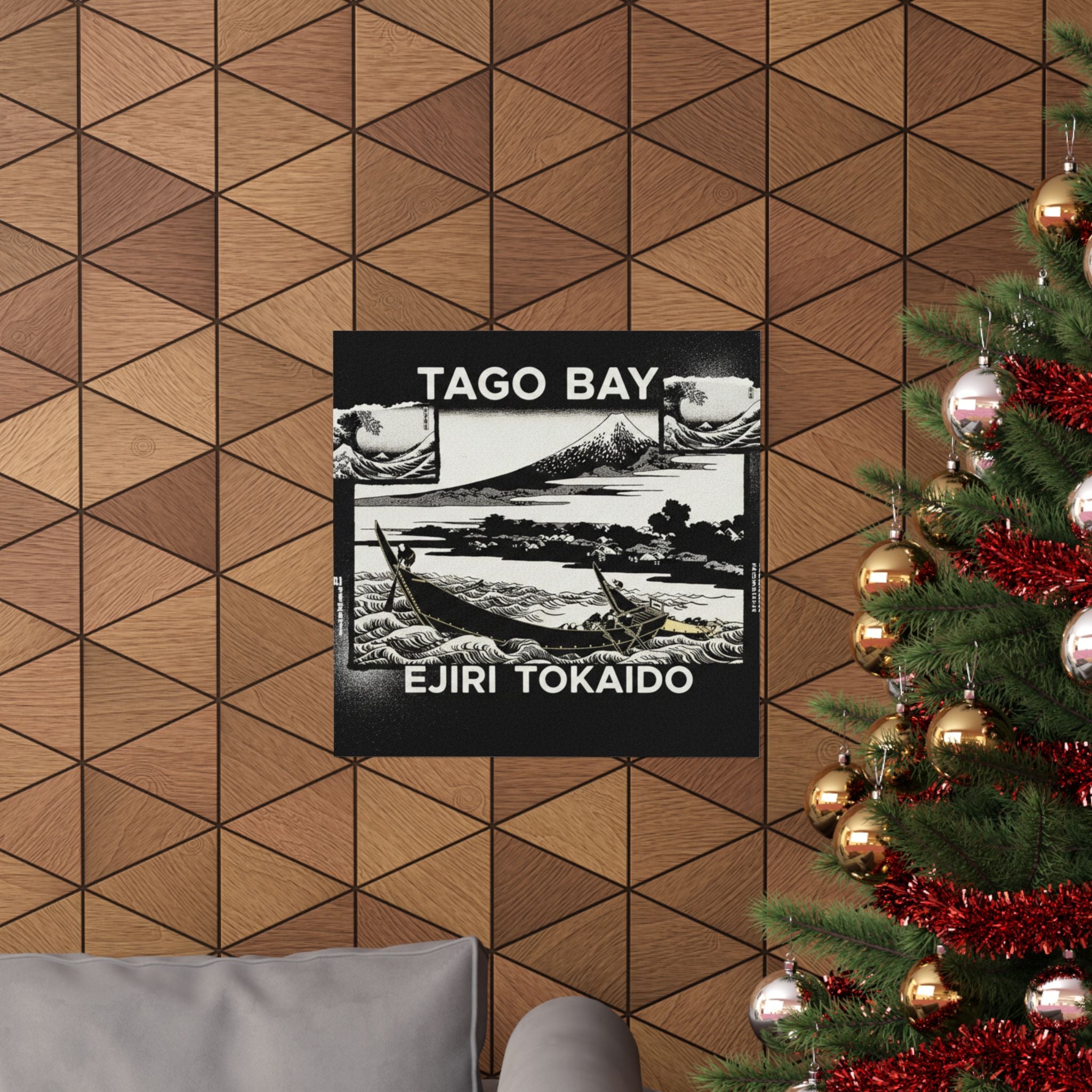 Streetwear Collage — Tago Bay Near Ejiri On The Tōkaidō (Tōkaidō Ejiri Tago No Ura Ryaku Zu), From Th — Matte Poster