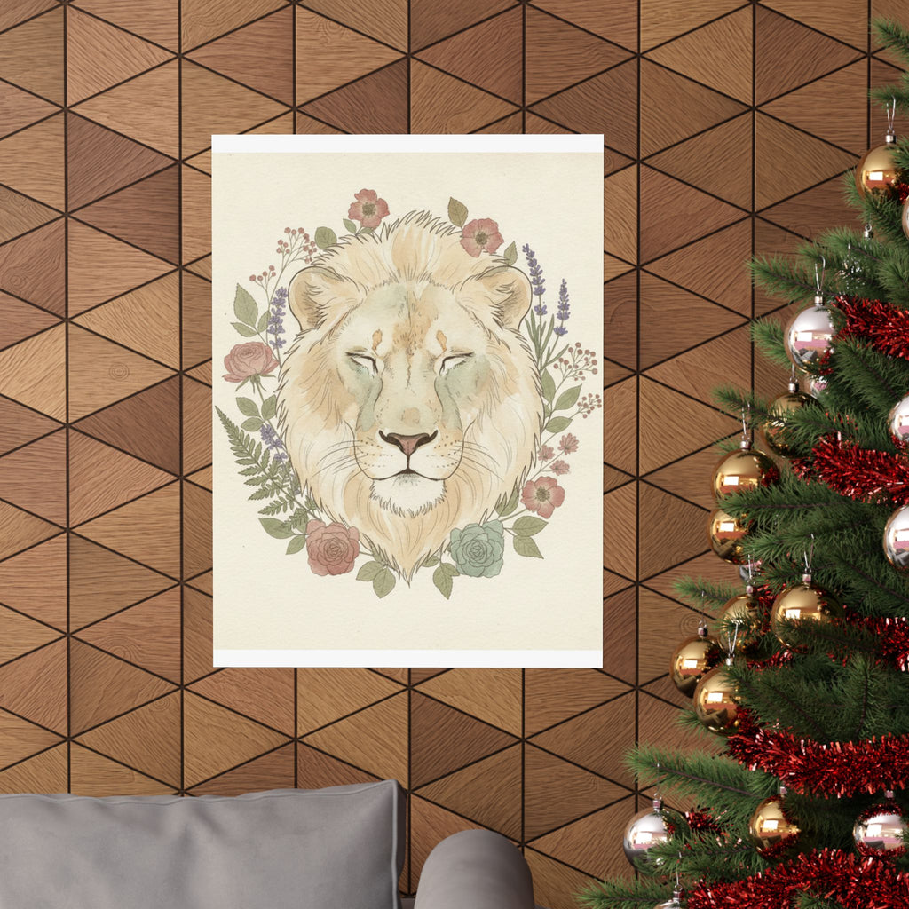 Botanical — Lion — Matte Poster