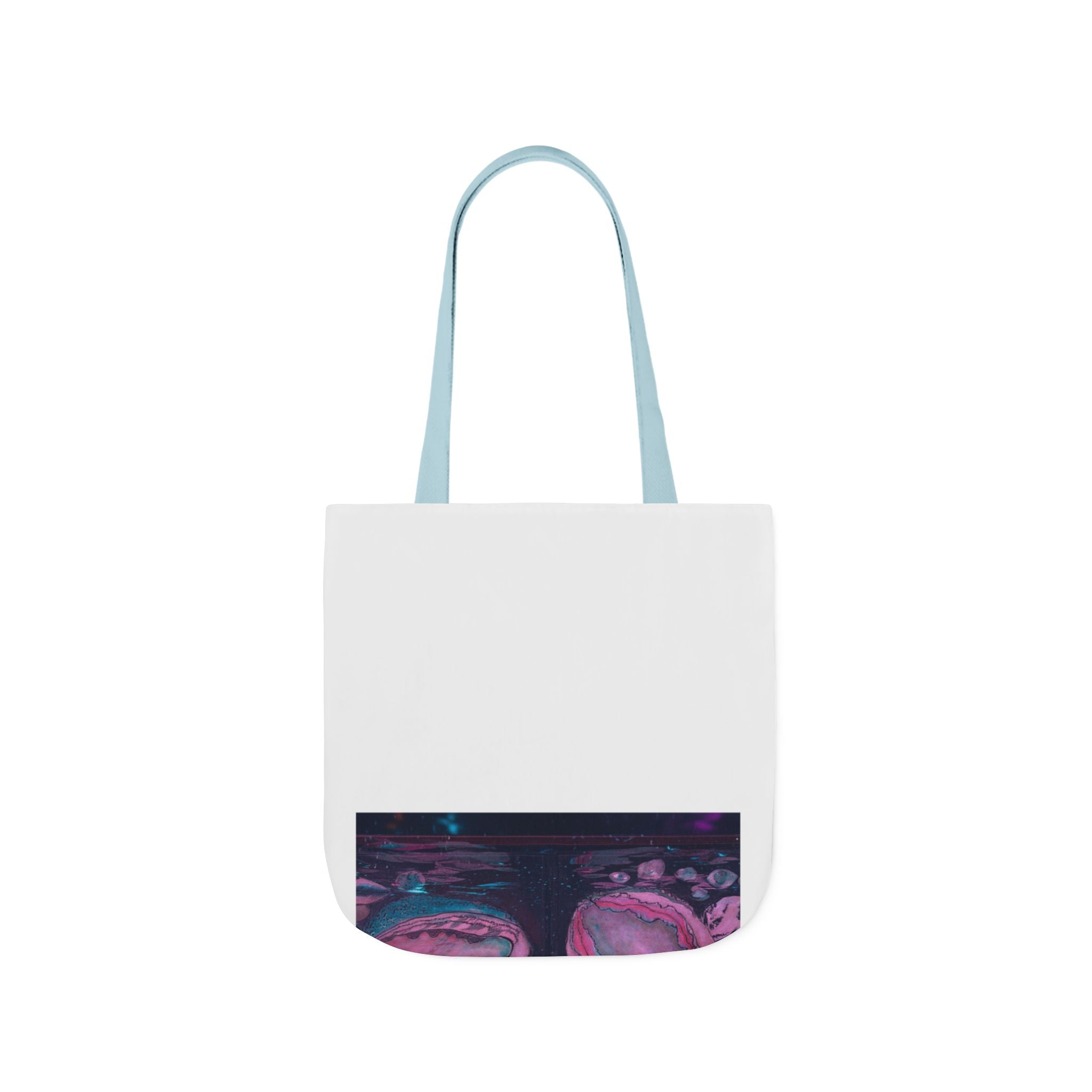 Neon Night Glow Agate Abstract Photo Canvas Tote Bag