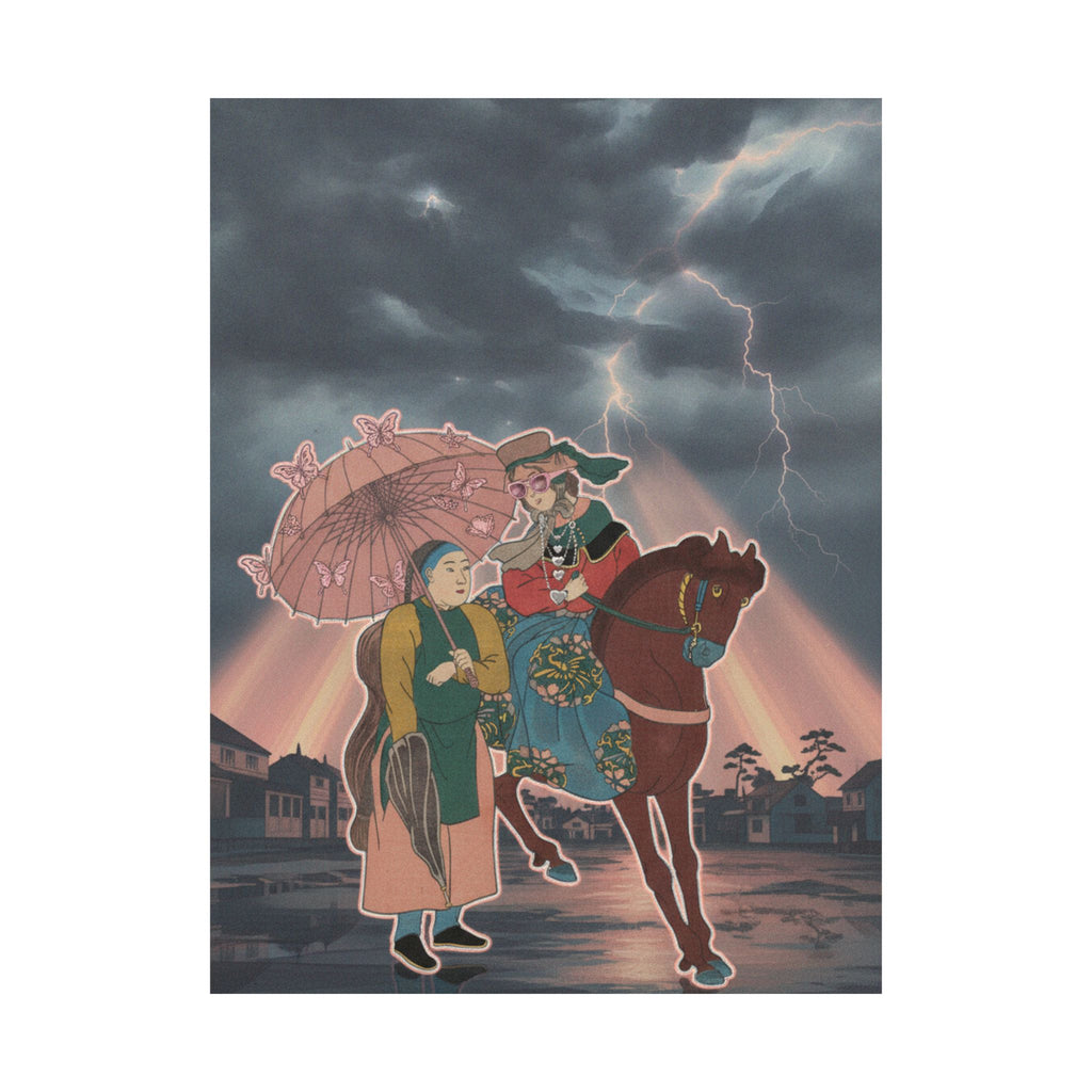 Dramatic Storm — An English Woman With A Chinese Servant In The Foreign District, From The Series — Matte Poster