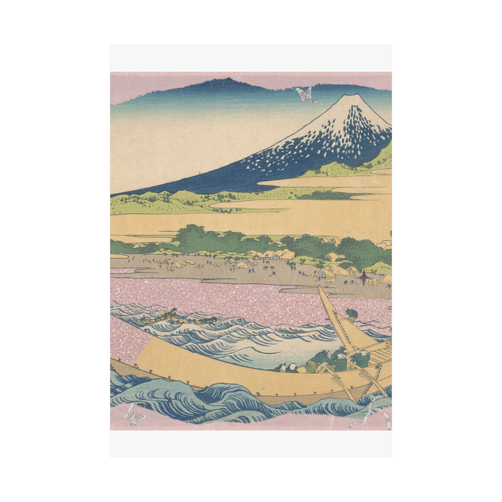 Scenic Nature — Tago Bay Near Ejiri On The Tōkaidō (Tōkaidō Ejiri Tago No Ura Ryaku Zu), From Th — Matte Poster