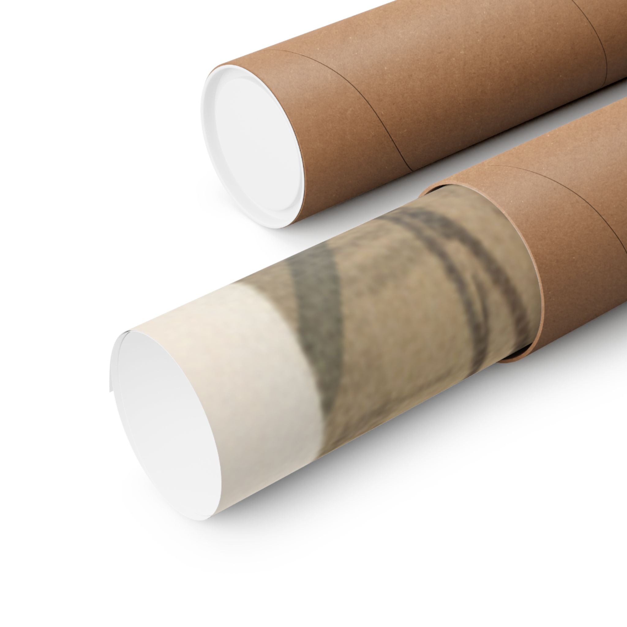 Ecommerce Main — Young Woman Poling Herself In A Boat Among Pond Lilies — Matte Poster