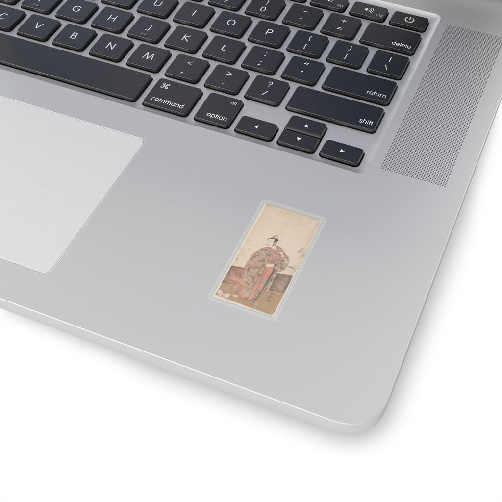 Ecommerce Main — The Actor Ichikawa Danjuro V Standing Inside Of A House And In Front Of An Engaw — Kiss-Cut Sticker