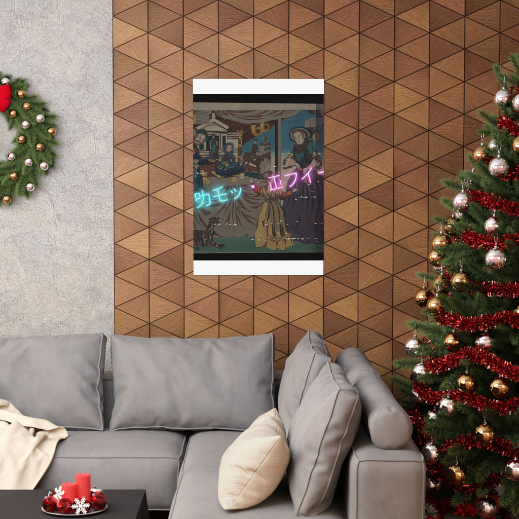 Glitch Culture — Color Print Of A Copperplate Picture Of A Toy Shop — Matte Poster