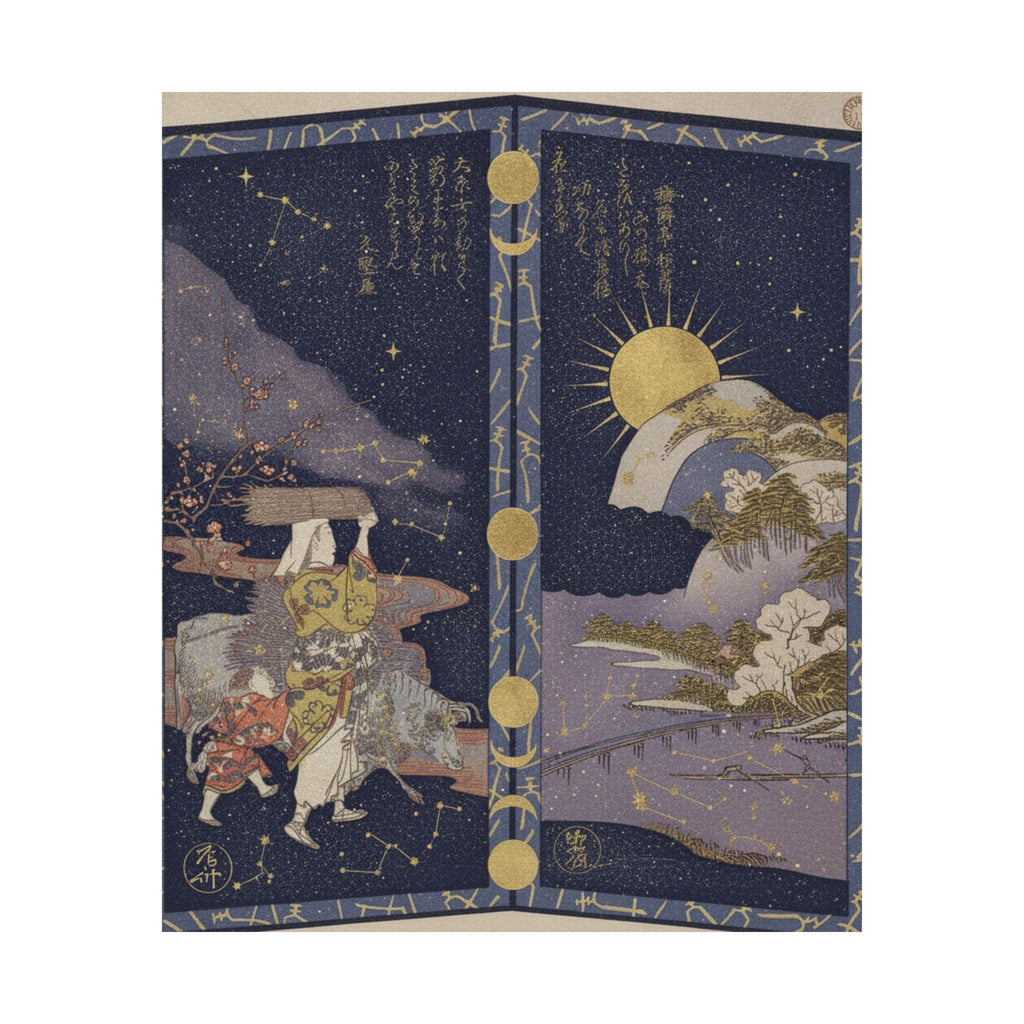 Celestial — Surimono In Shape Of Small Twofold Screen — Matte Poster