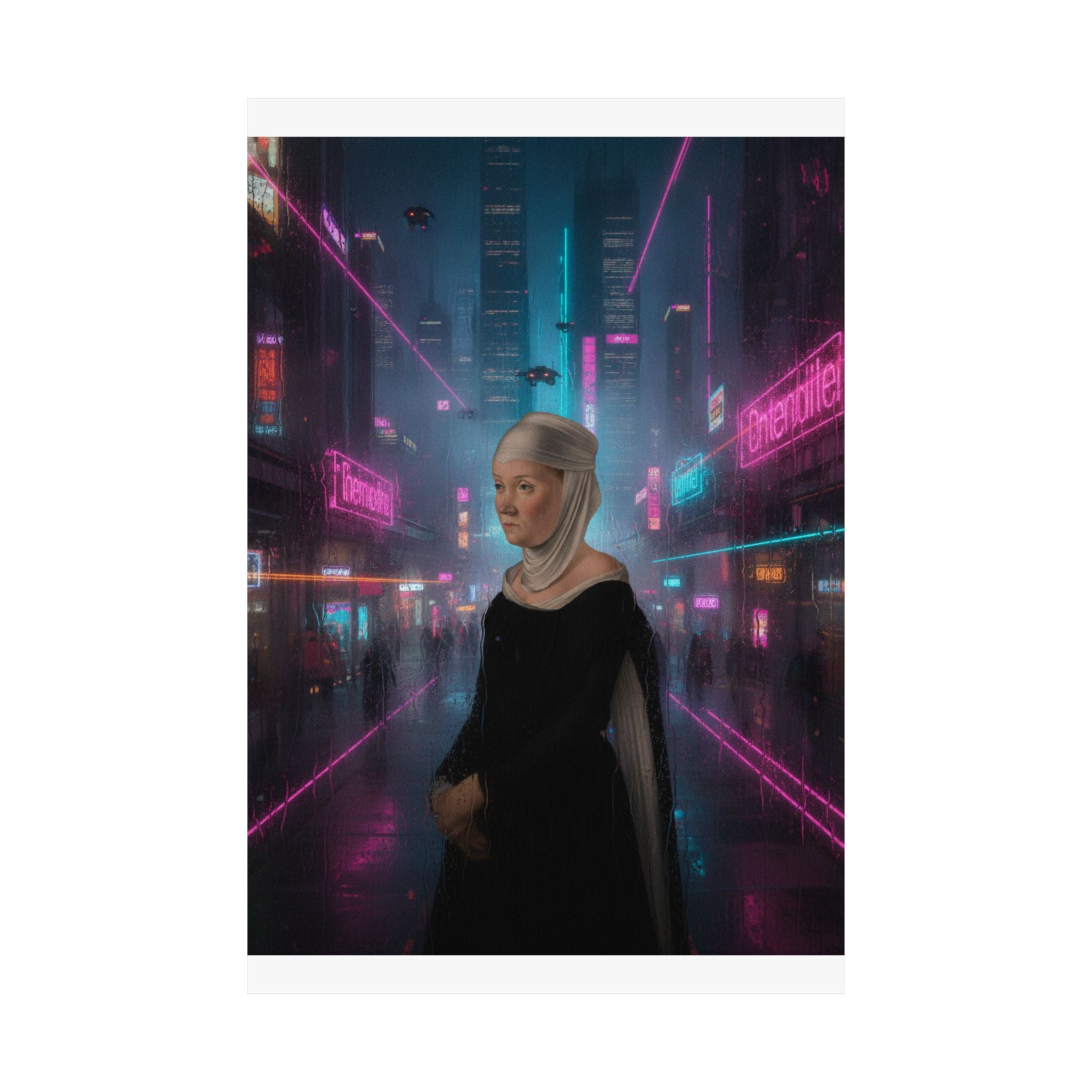 Neon Noir — Person — Matte Poster