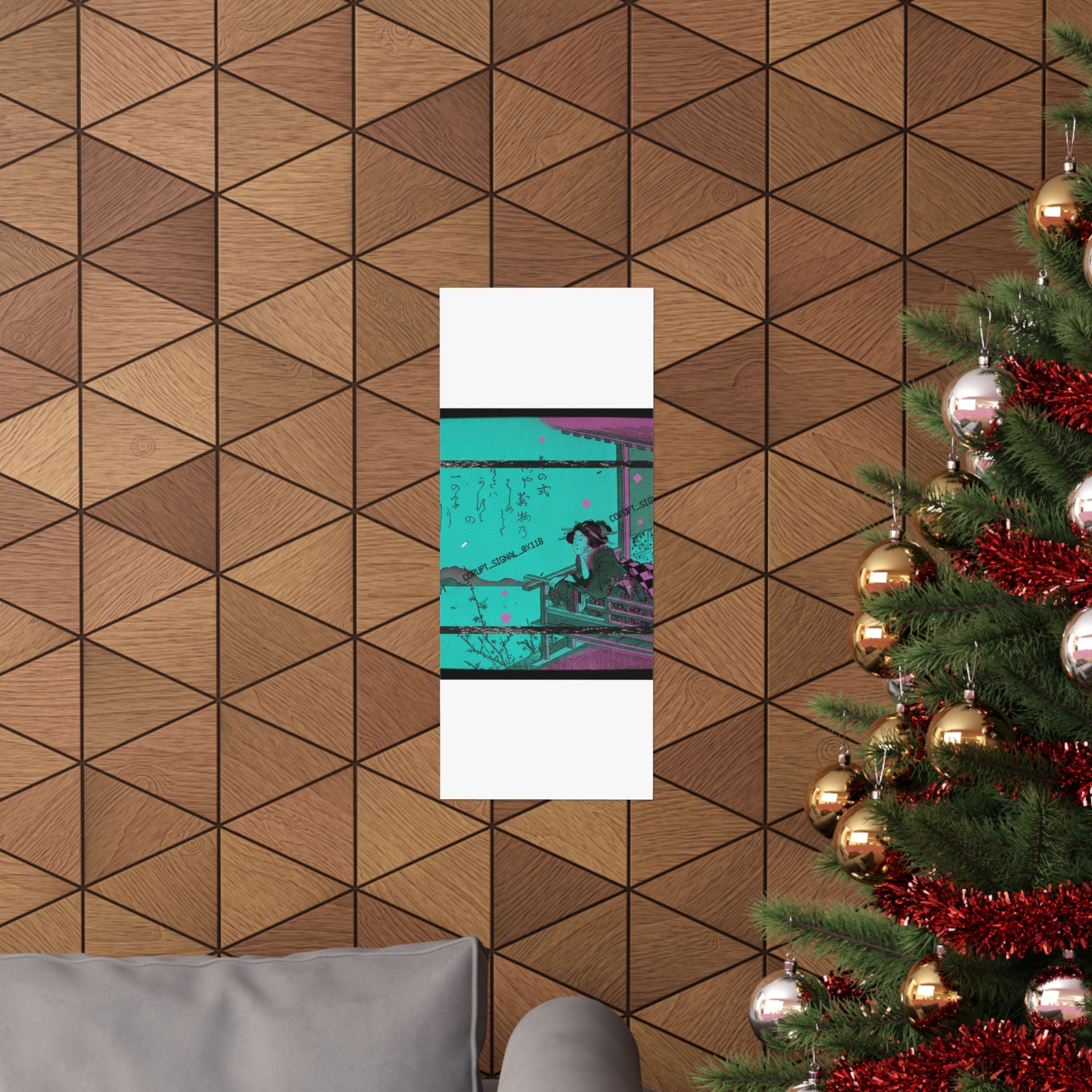 Glitch Culture — Courtesan Leaning On The Railing Of A Veranda — Matte Poster