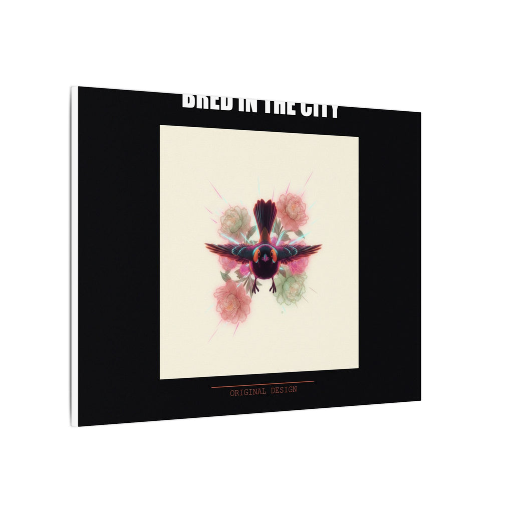 BRED IN THE CITY Flying Bird & Roses Matte Canvas
