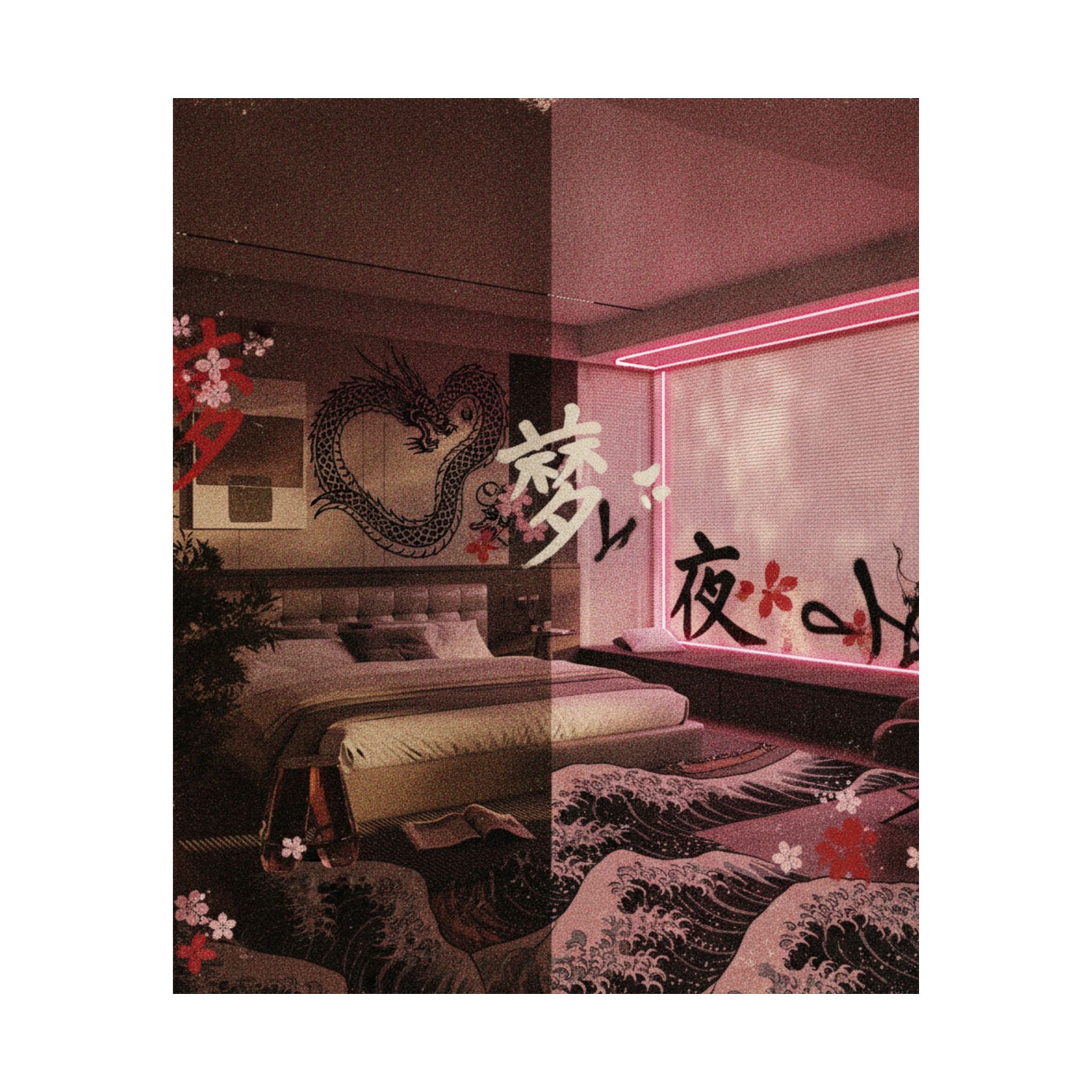 Japanese Street — Bedroom — Matte Poster