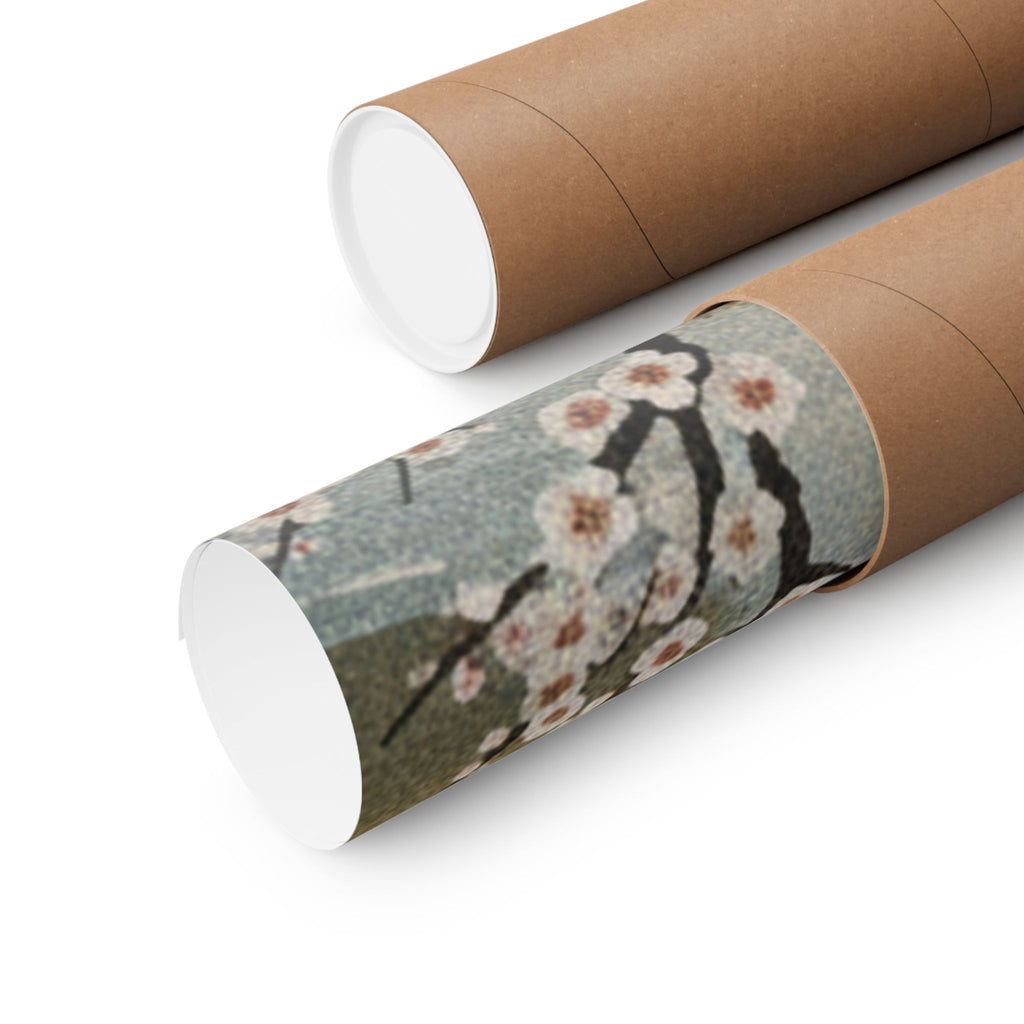 Scenic Nature — Plum Tree In Blossom — Matte Poster