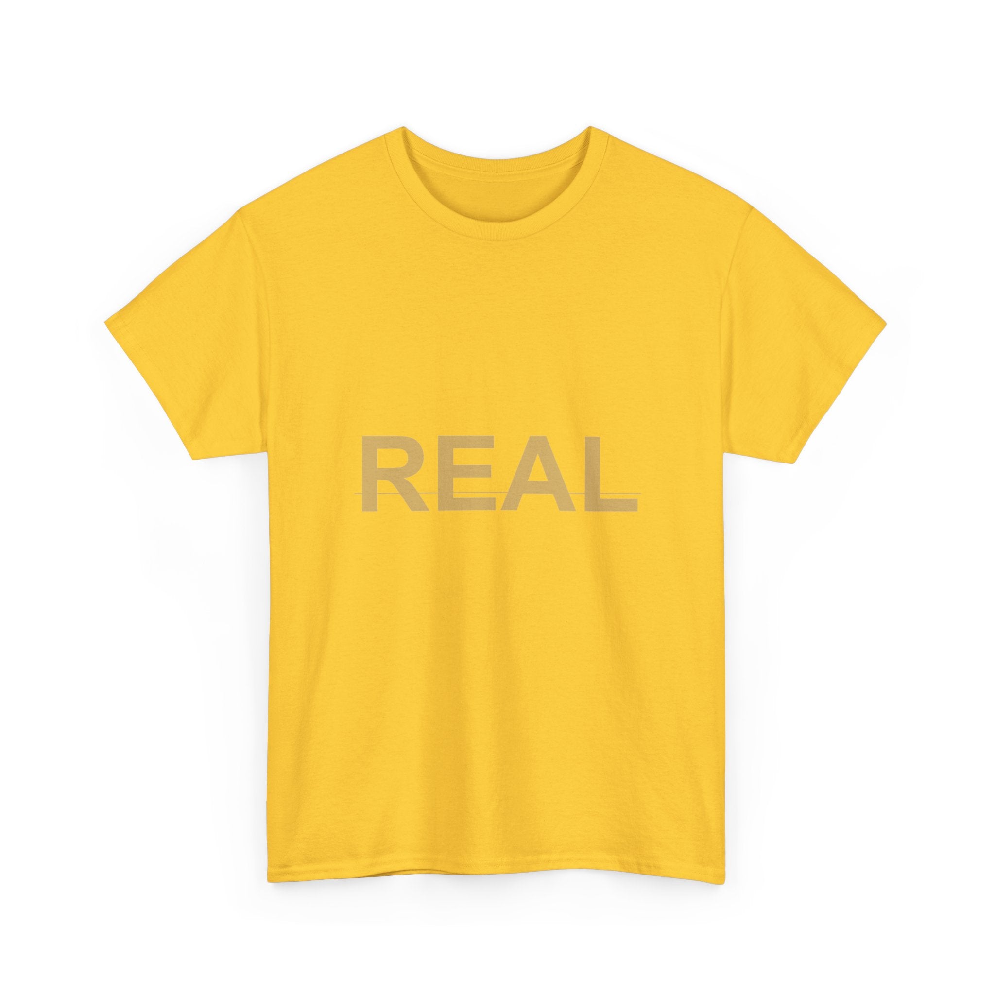 REAL Bold Gold Lettering Minimal Statement Tee