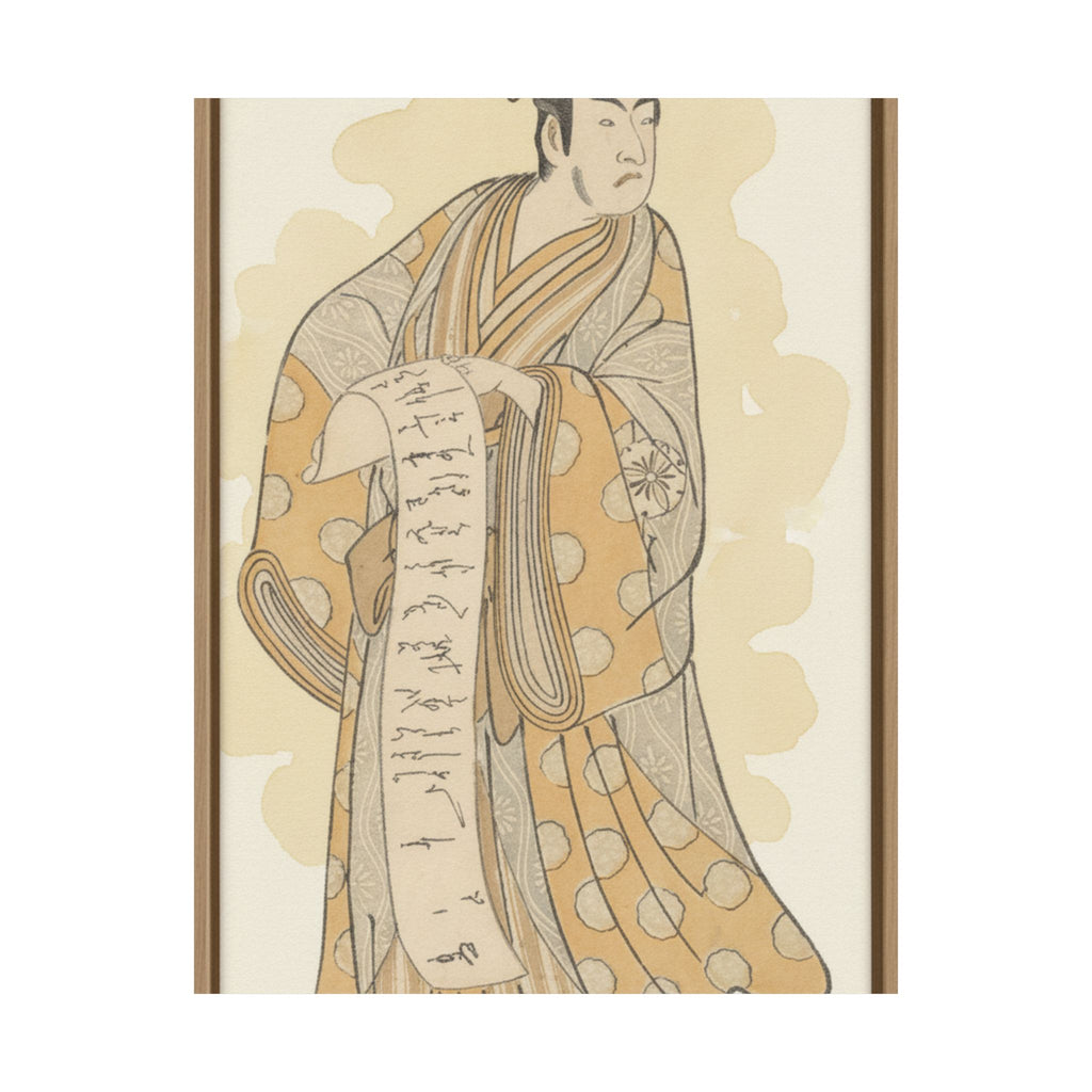 Watercolor — The Actor, Matsumoto Koshiro I 1674–1730 Reading A Letter — Matte Poster