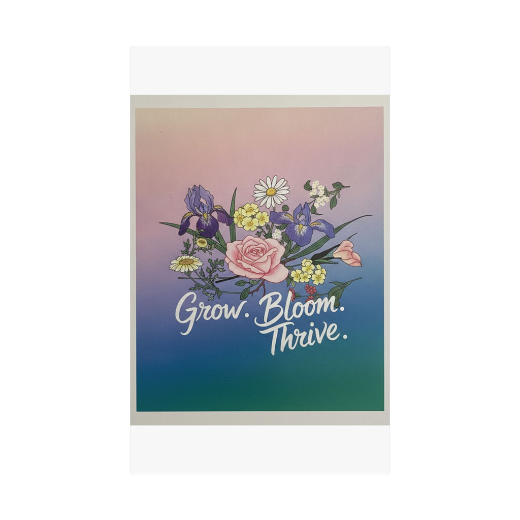 Affirmation — Rose, Iris, Primrose And Daisy — Matte Poster
