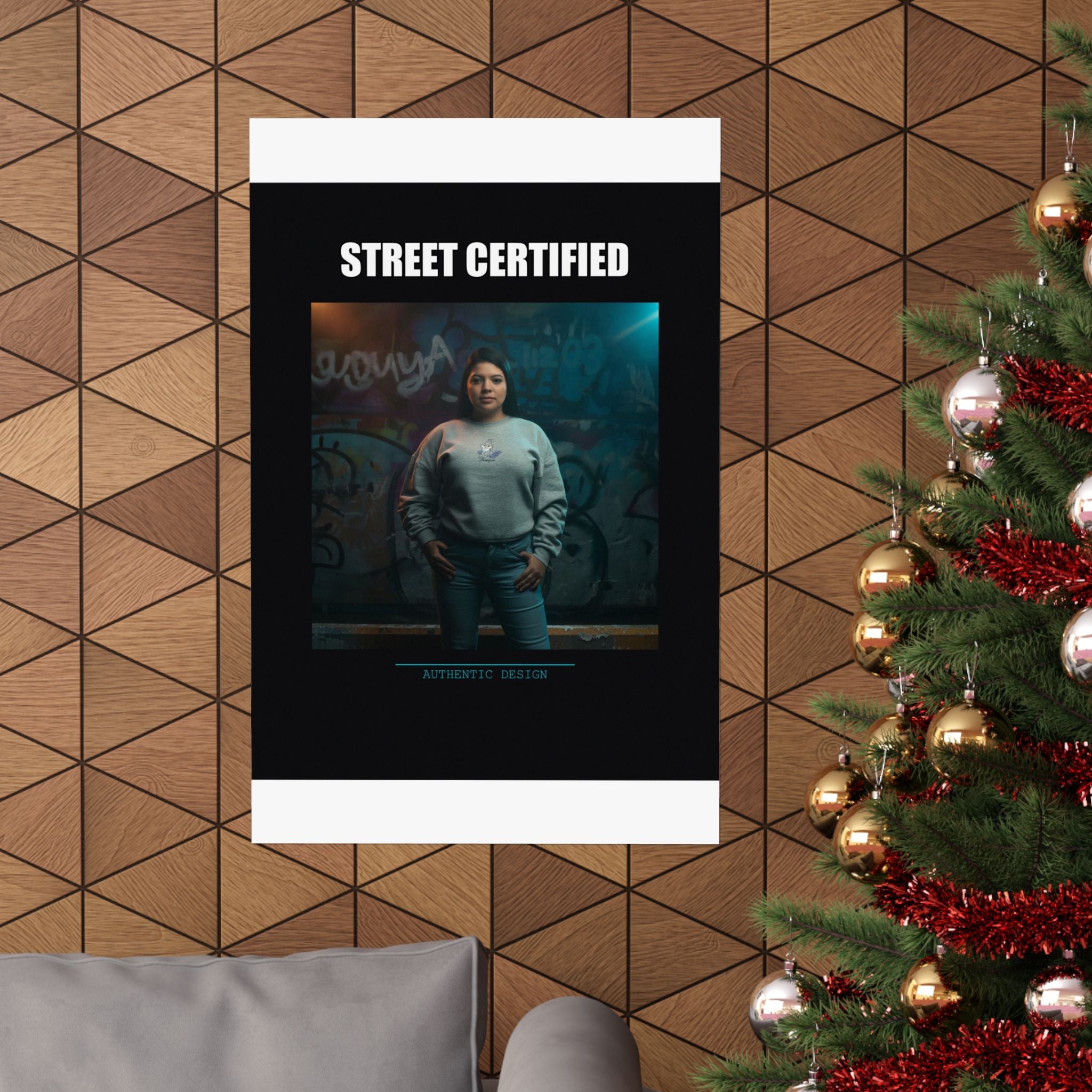 Street Certified Graffiti Wall Portrait Matte Poster