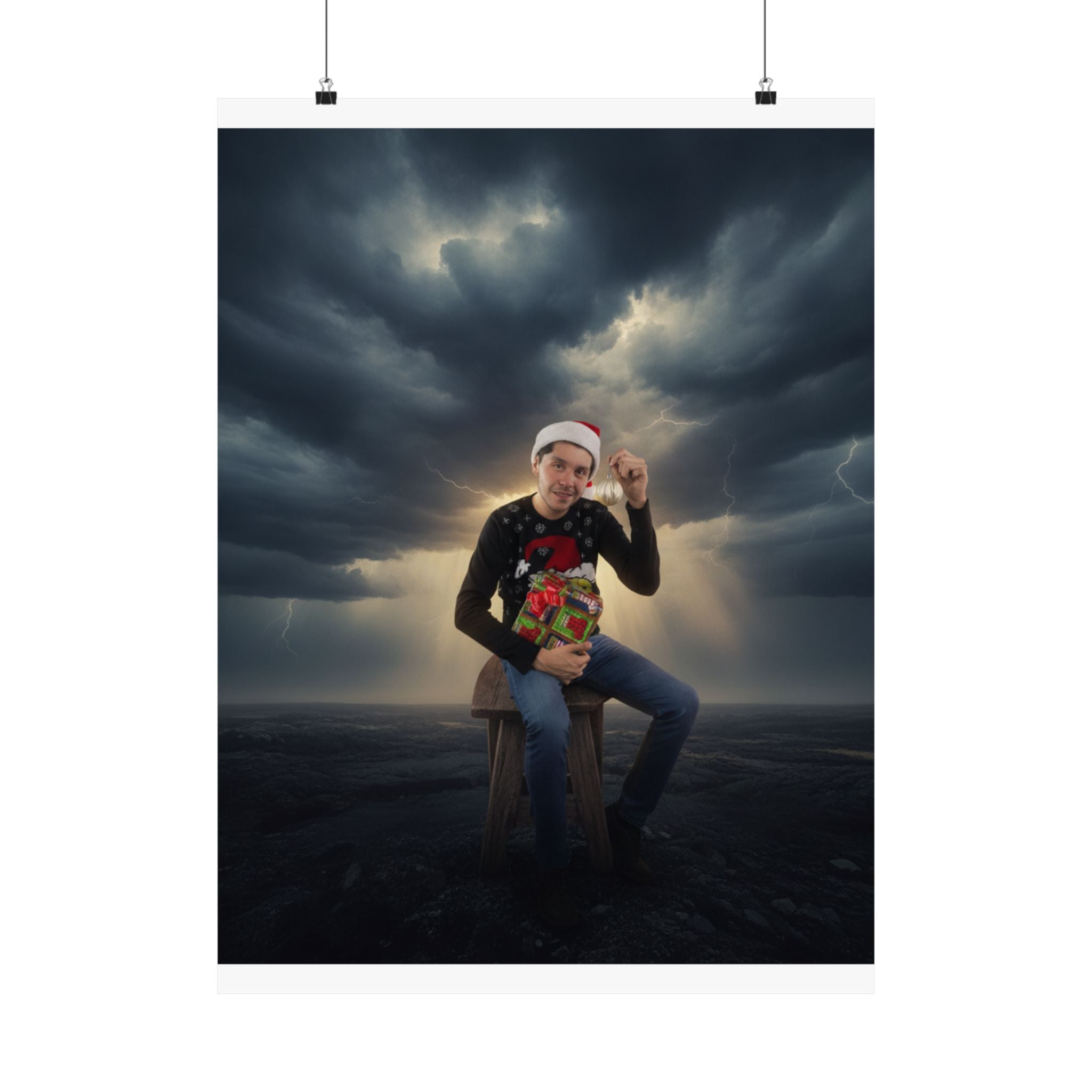 Dramatic Storm — Person — Matte Poster
