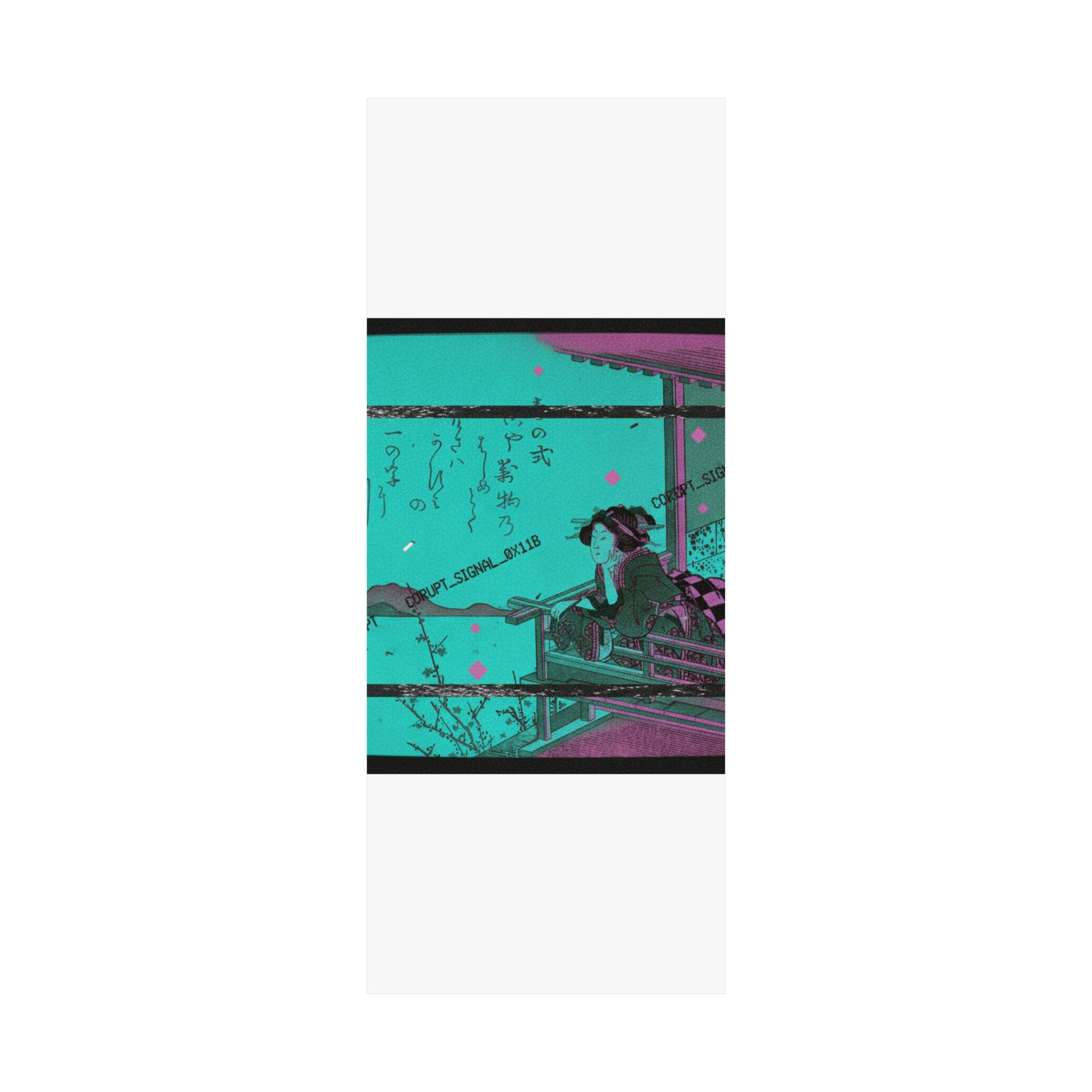 Glitch Culture — Courtesan Leaning On The Railing Of A Veranda — Matte Poster