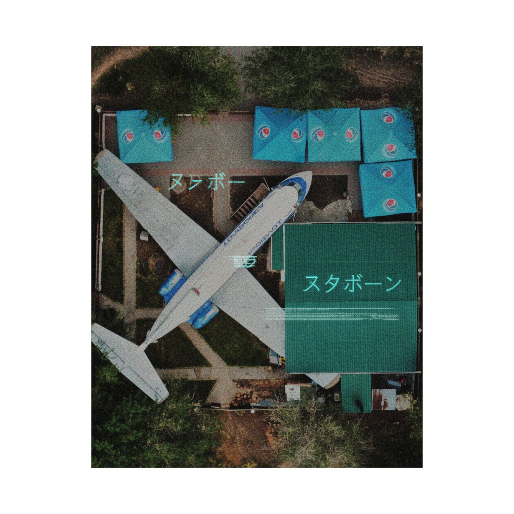 Glitch Culture — Airplane — Matte Poster