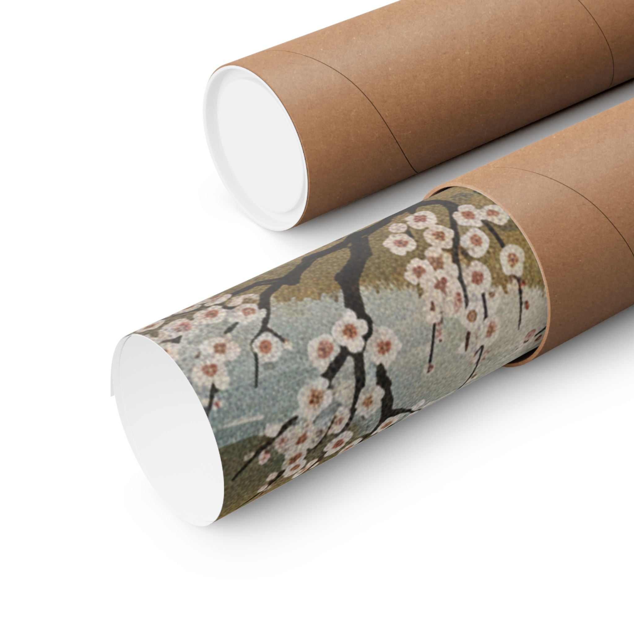 Scenic Nature — Plum Tree In Blossom — Matte Poster