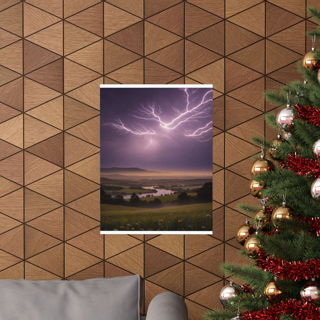 Scenic Nature — Lightning — Matte Poster