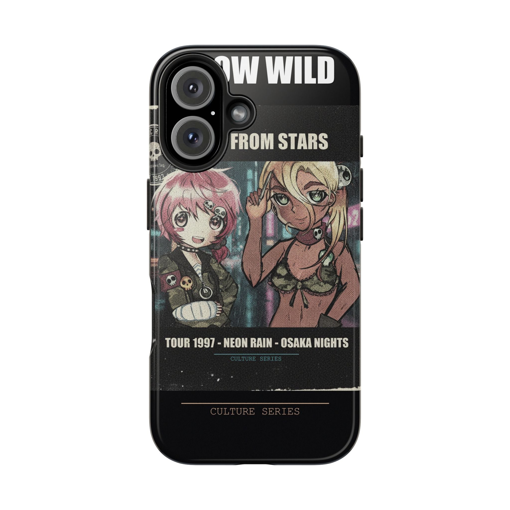Neon Rain Osaka Nights Anime Tour Poster Phone Case