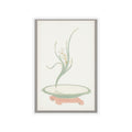 Watercolor — Flower Arrangement Of Suisen (Narcissus) In A Flat Green Dish — Kiss-Cut Sticker