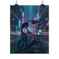 Neon Noir — Lady In A Chariot — Matte Poster