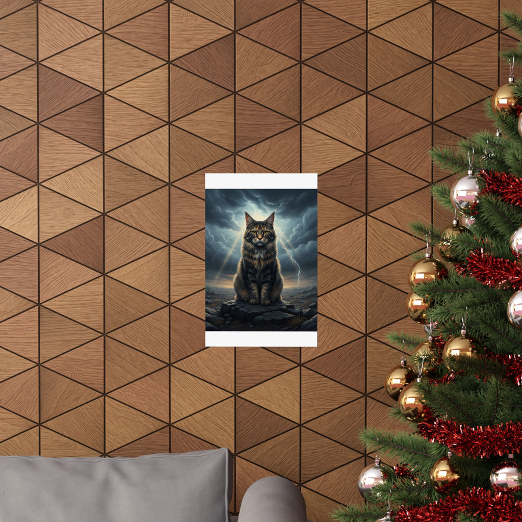Dramatic Storm — Cat — Matte Poster