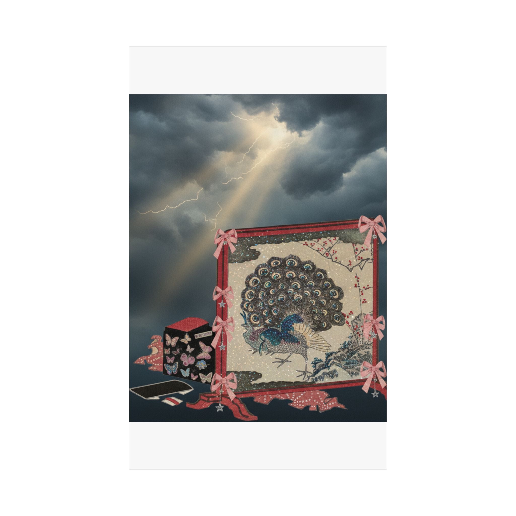 Dramatic Storm — Screen And Lady'S Work-Box — Matte Poster