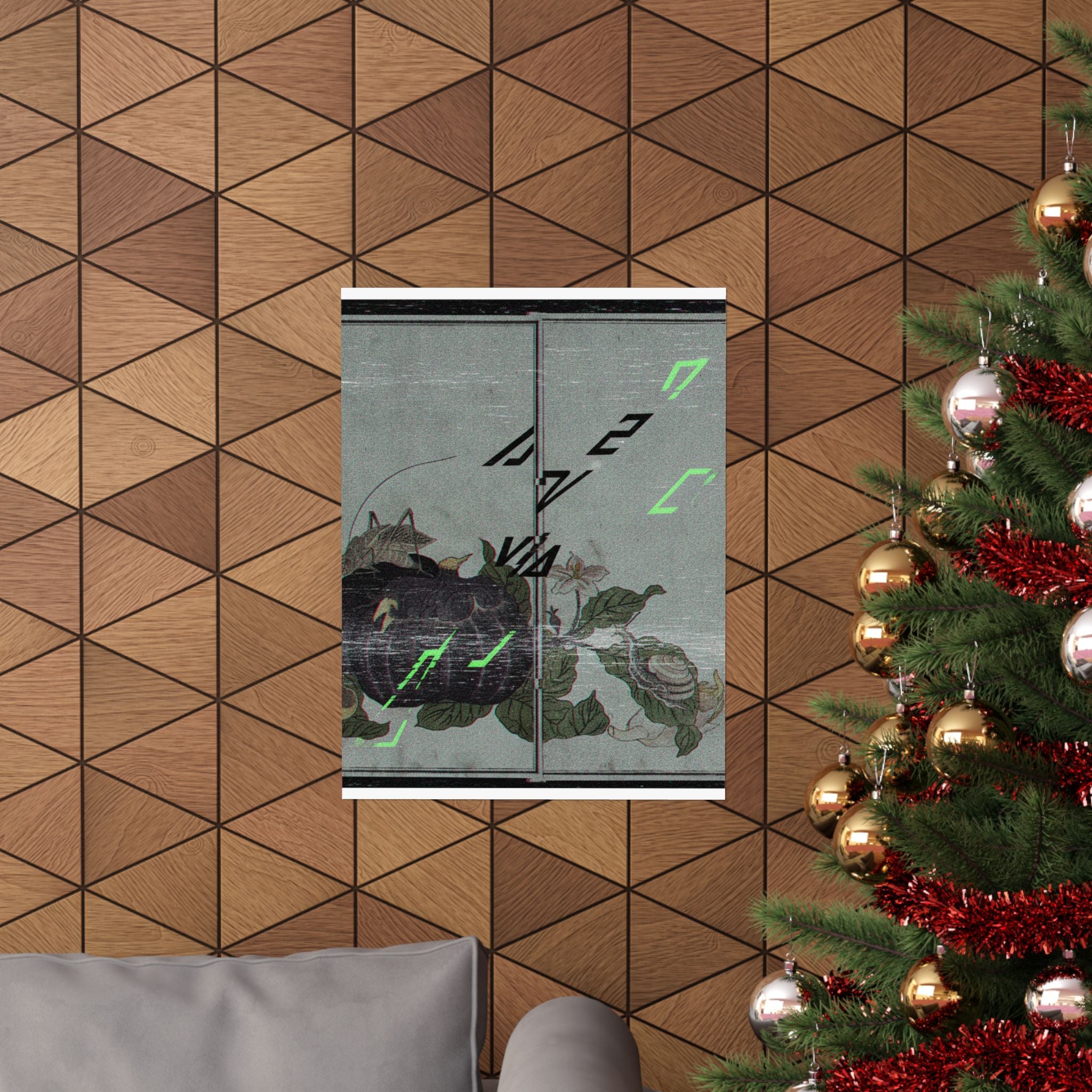Glitch Culture — Land Snail (Katatsumuri); Giant Katydid (Kutsuwamushi), From The Picture Book Of — Matte Poster