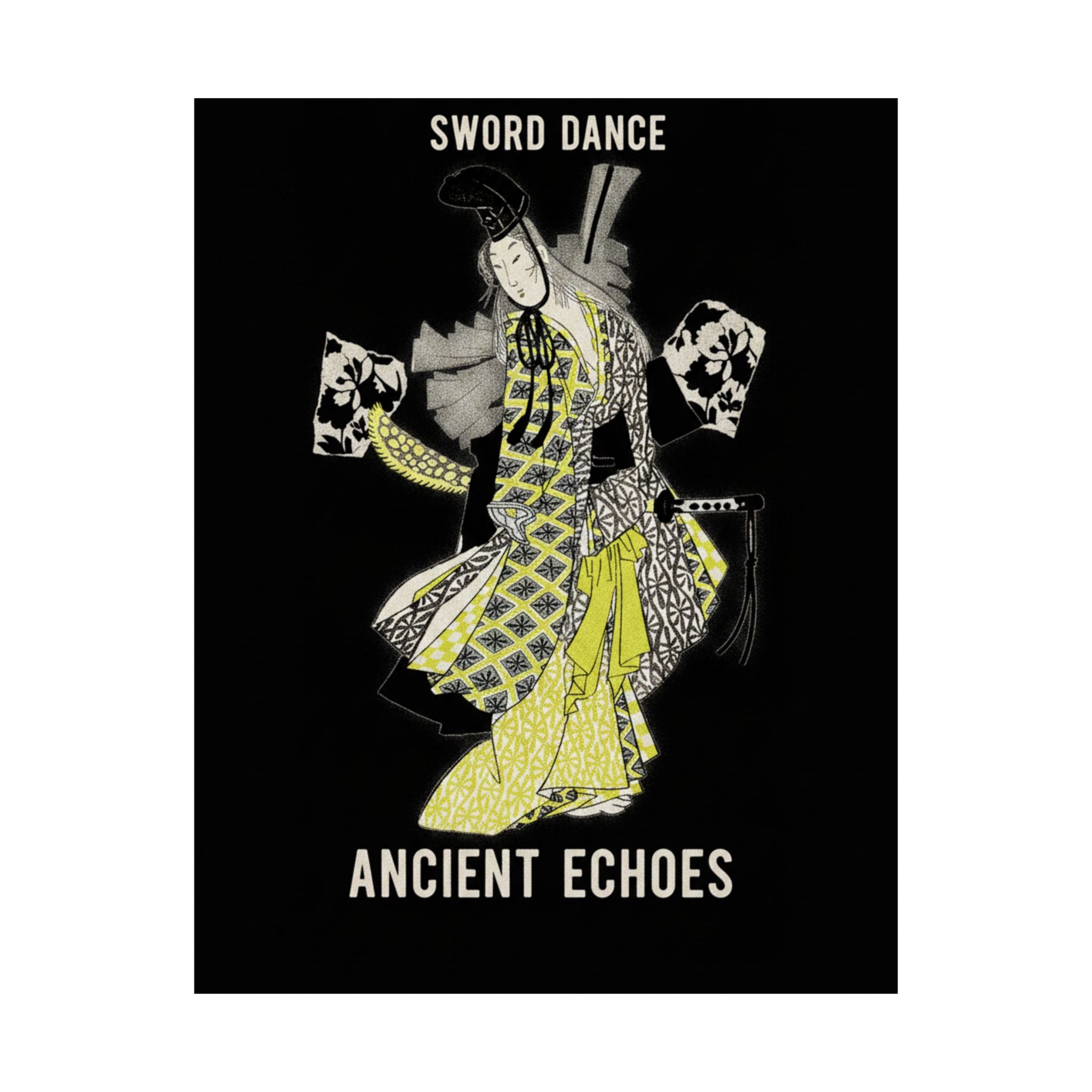 Streetwear Collage — Dancing Girl Wearing A Sword — Matte Poster